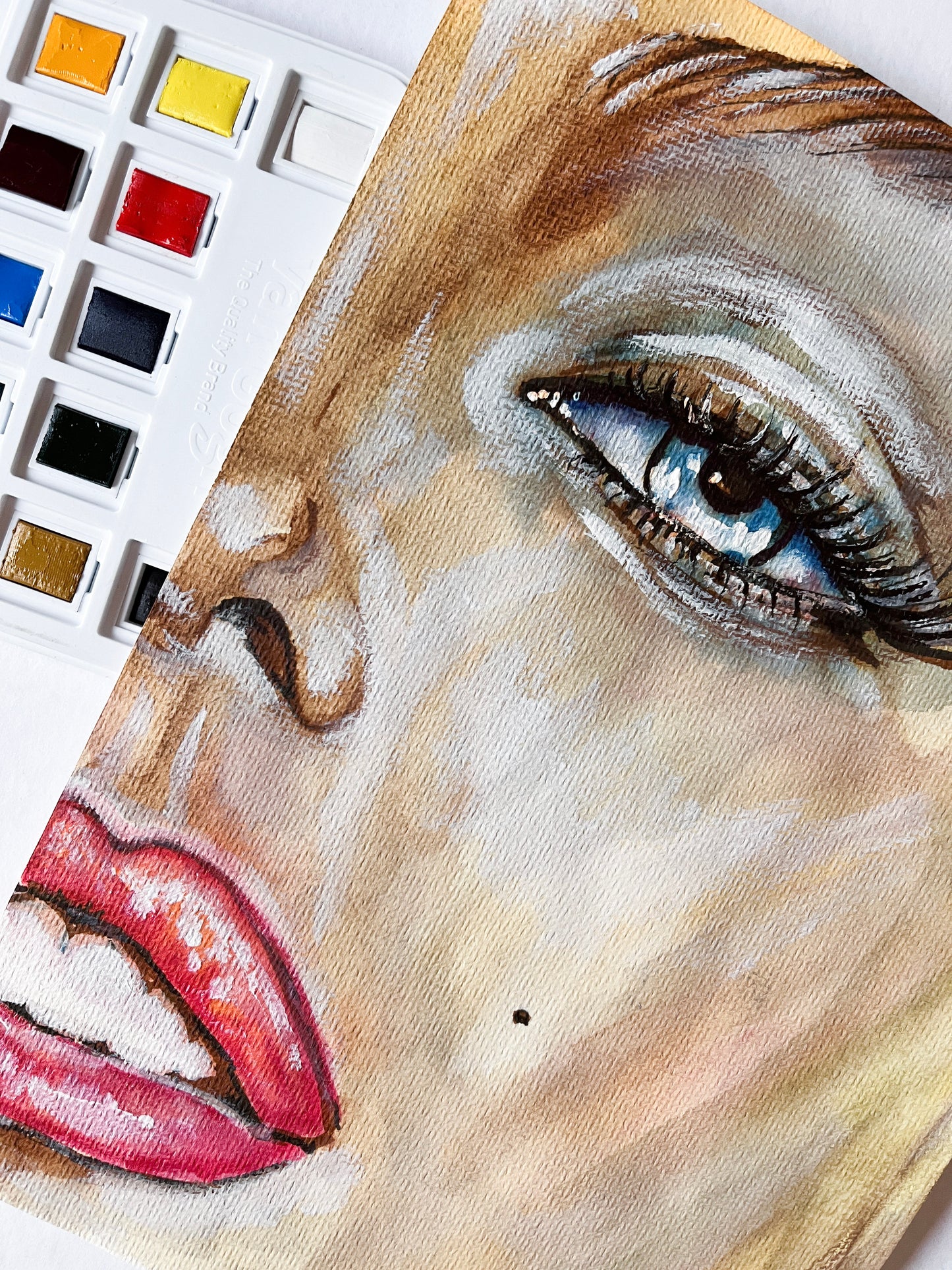 Marilyn Monroe, Frank Powolny, ORIGINAL Watercolor Painting, Artwork by Svetlana Pelin