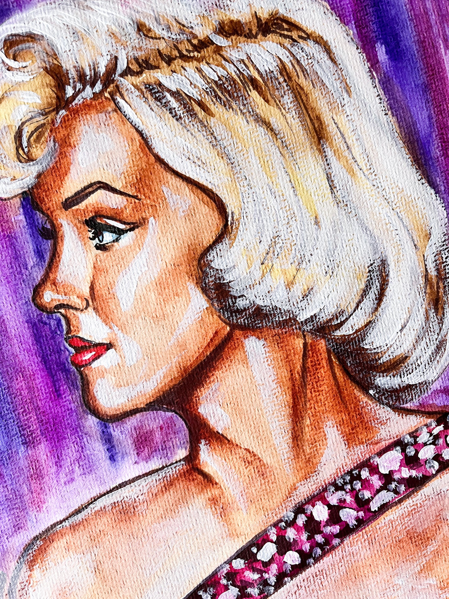 Marilyn Monroe, How to Marry a Millionaire, ORIGINAL Watercolor Painting, Artwork by Svetlana Pelin