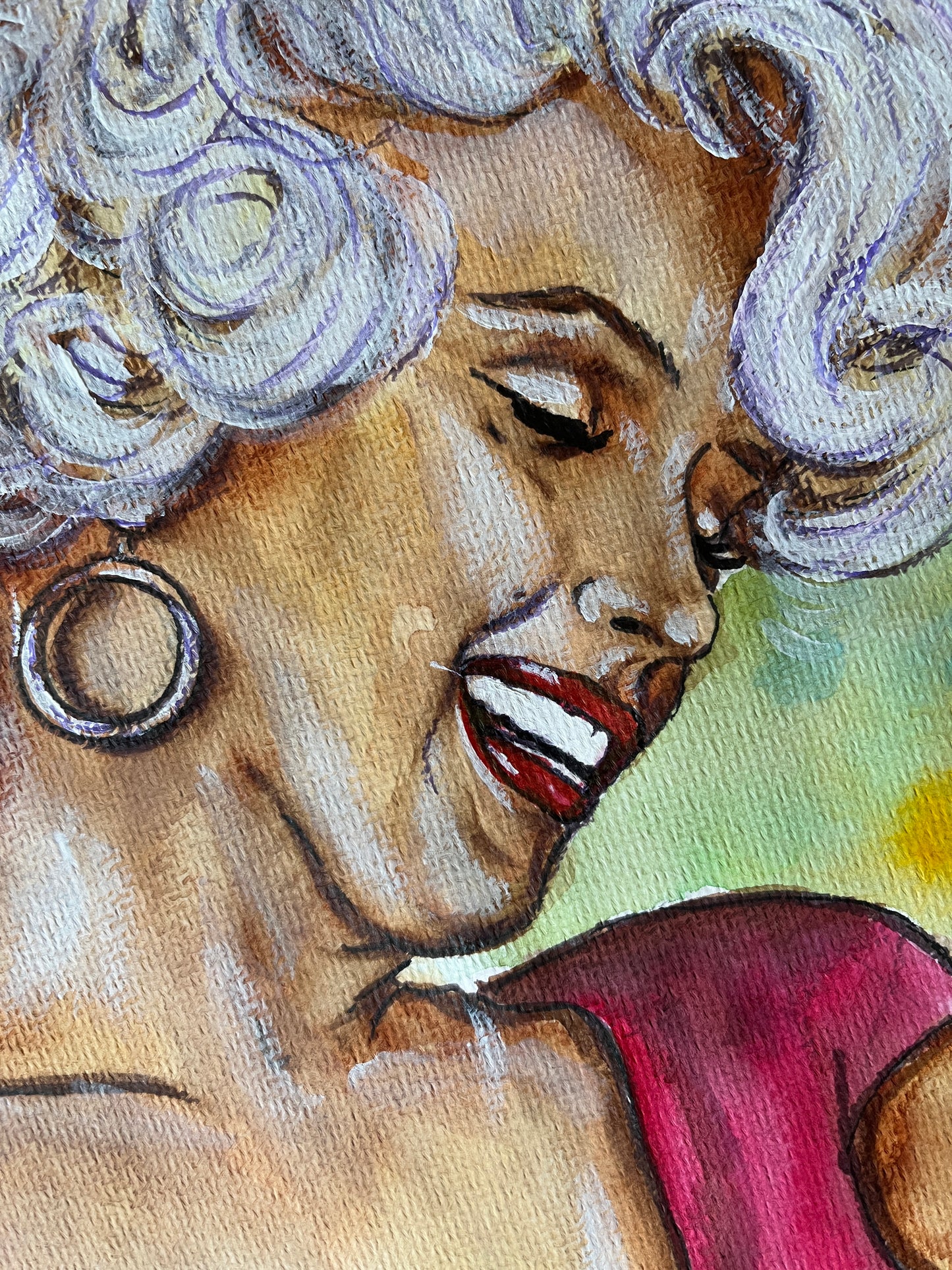 Marilyn Monroe, Niagara, Red dress, ORIGINAL Watercolor Painting, Artwork by Svetlana Pelin