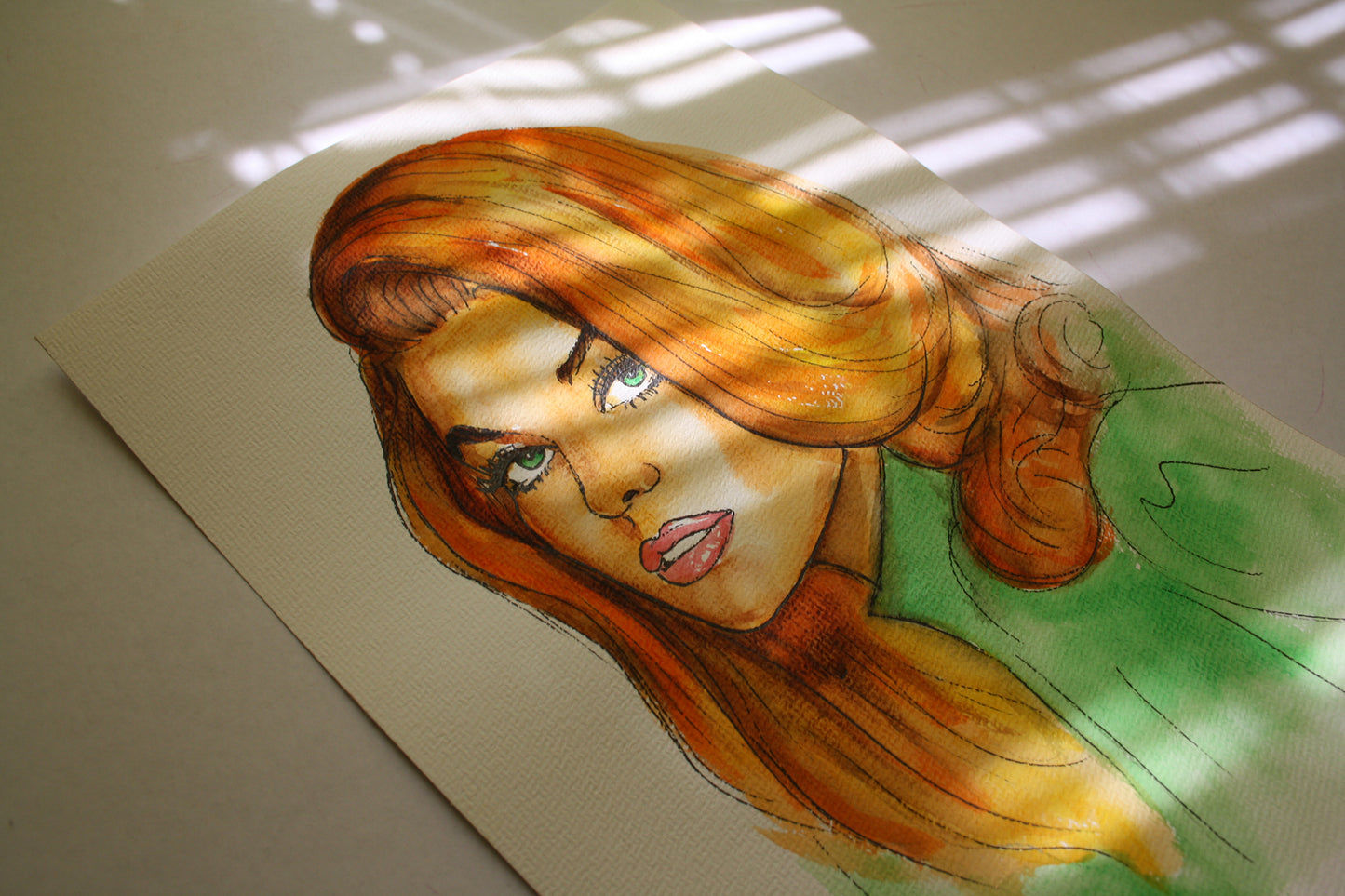 Ann-Margret, ORIGINAL Watercolor Painting, Artwork by Svetlana Pelin