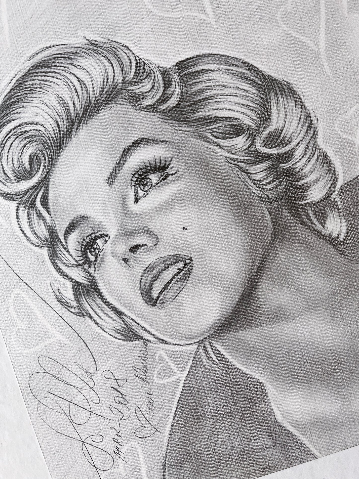 Marilyn Monroe, Jean Howard, ORIGINAL Pencil Drawing, Artwork by Svetlana Pelin