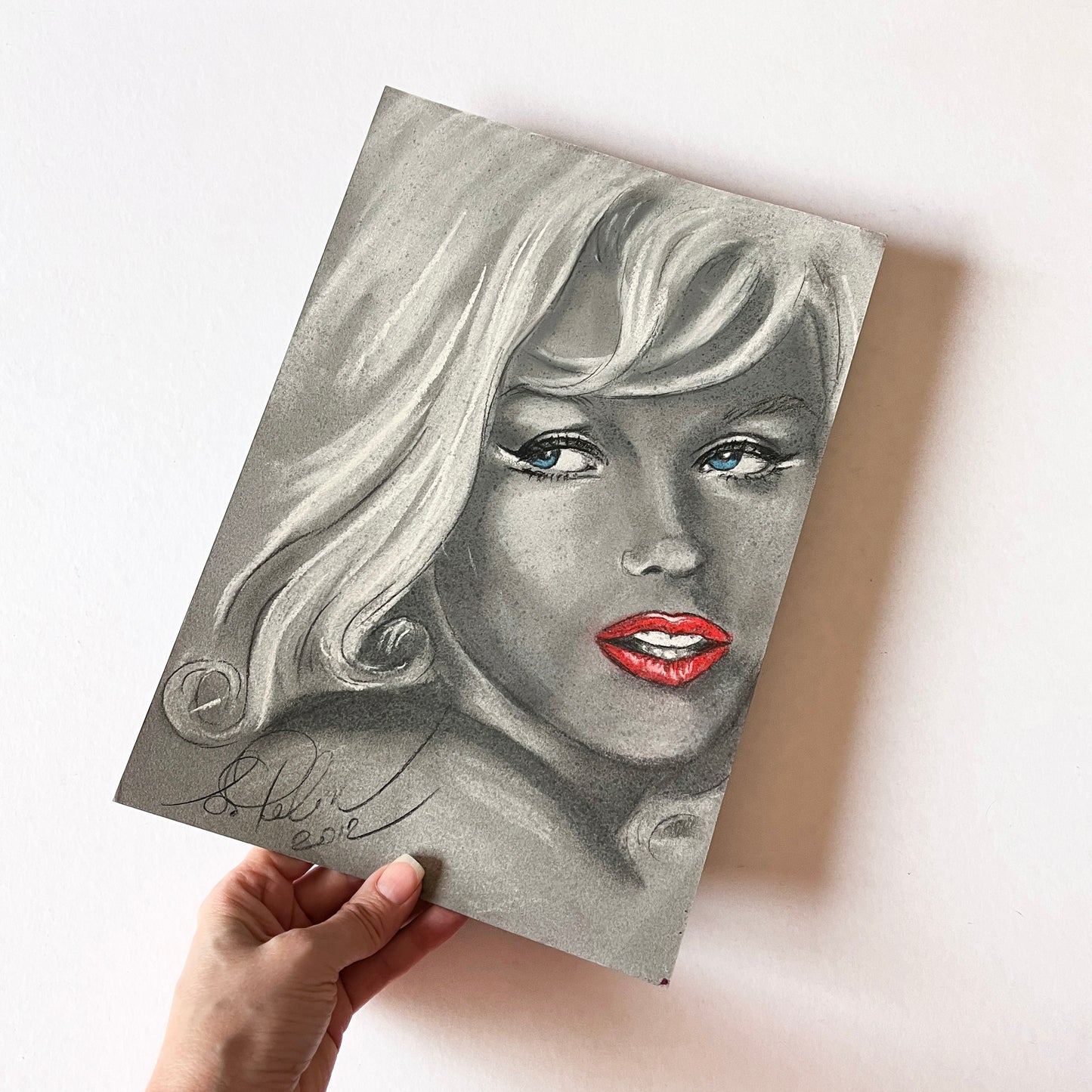 Marilyn Monroe, The Misfits, ORIGINAL Pastel Drawing, Artwork by Svetlana Pelin
