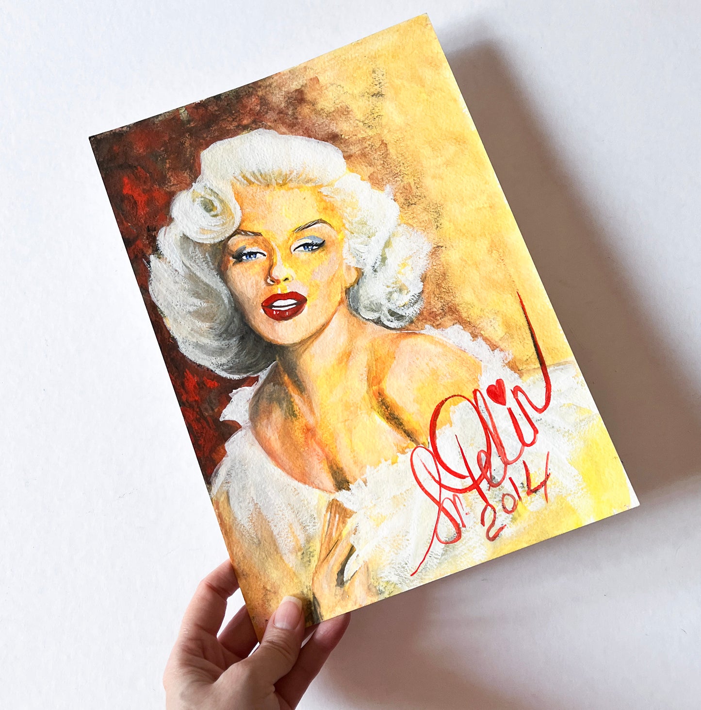 Marilyn Monroe, River of No Return, RNR, ORIGINAL Gouache painting, Artwork by Svetlana Pelin