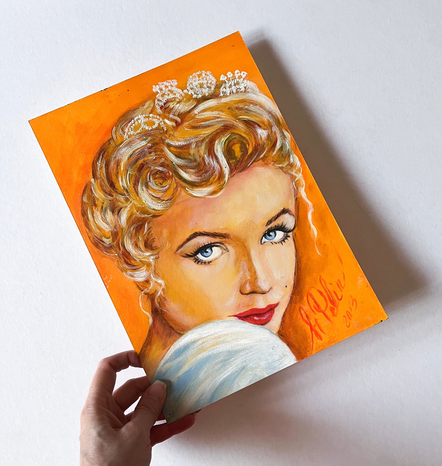 Marilyn Monroe, The Prince and the Showgirl, Tiara, ORIGINAL Oil painting, Artwork by Svetlana Pelin