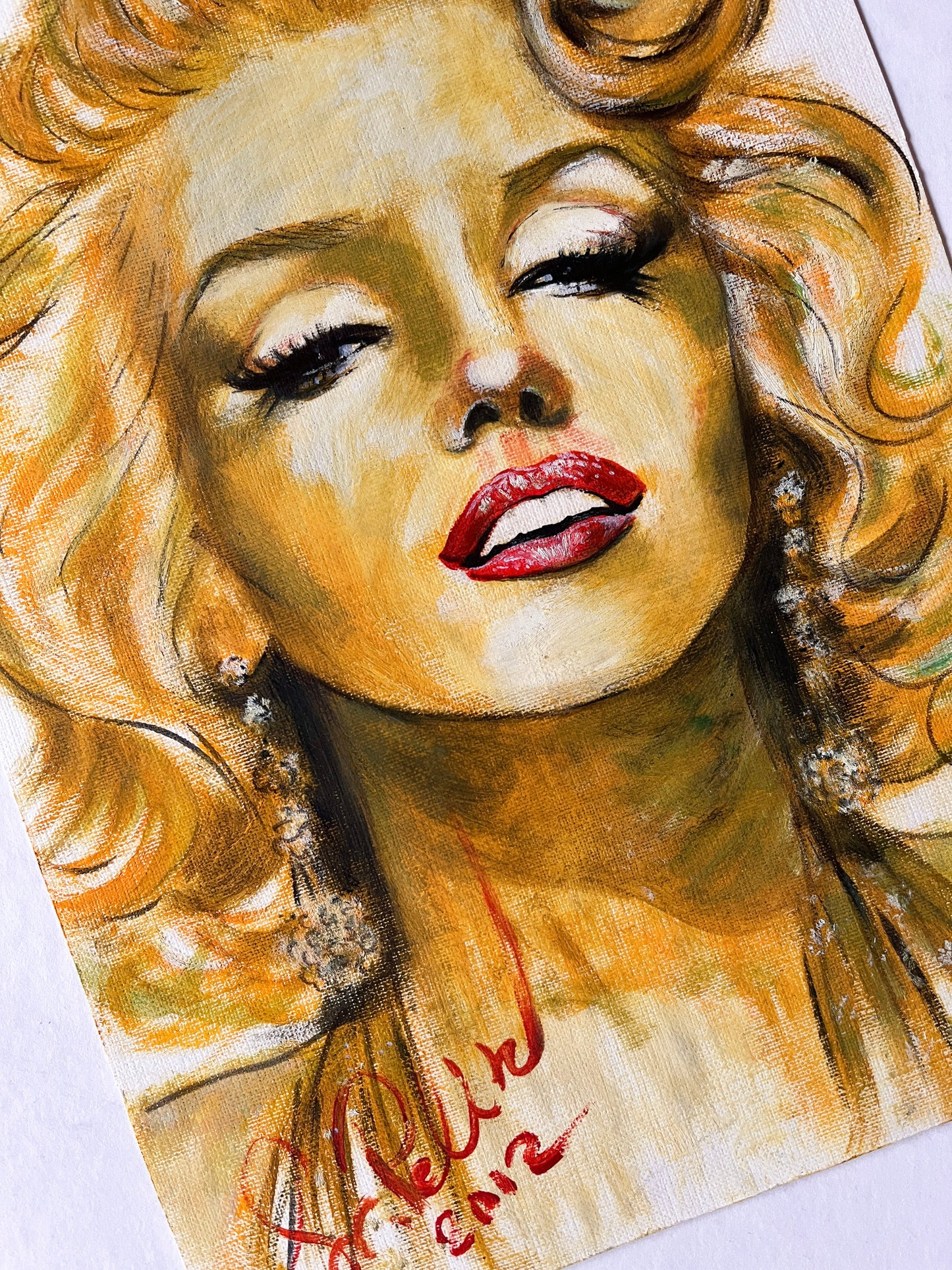 Marilyn Monroe, Gold gown, Gene Korman, ORIGINAL Oil painting, Artwork by Svetlana Pelin