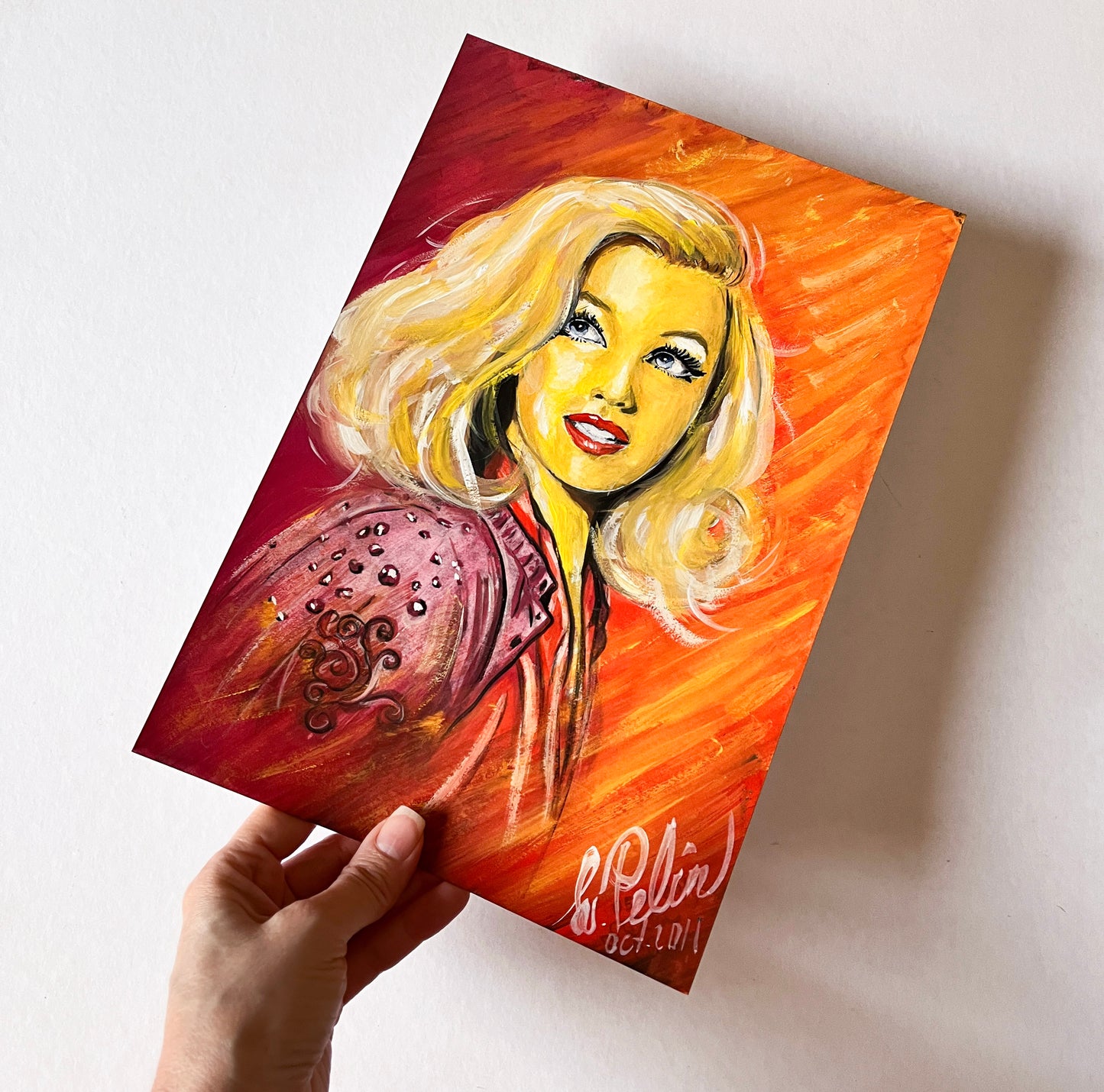 Marilyn Monroe, The Misfits, ORIGINAL Gouache painting, Artwork by Svetlana Pelin