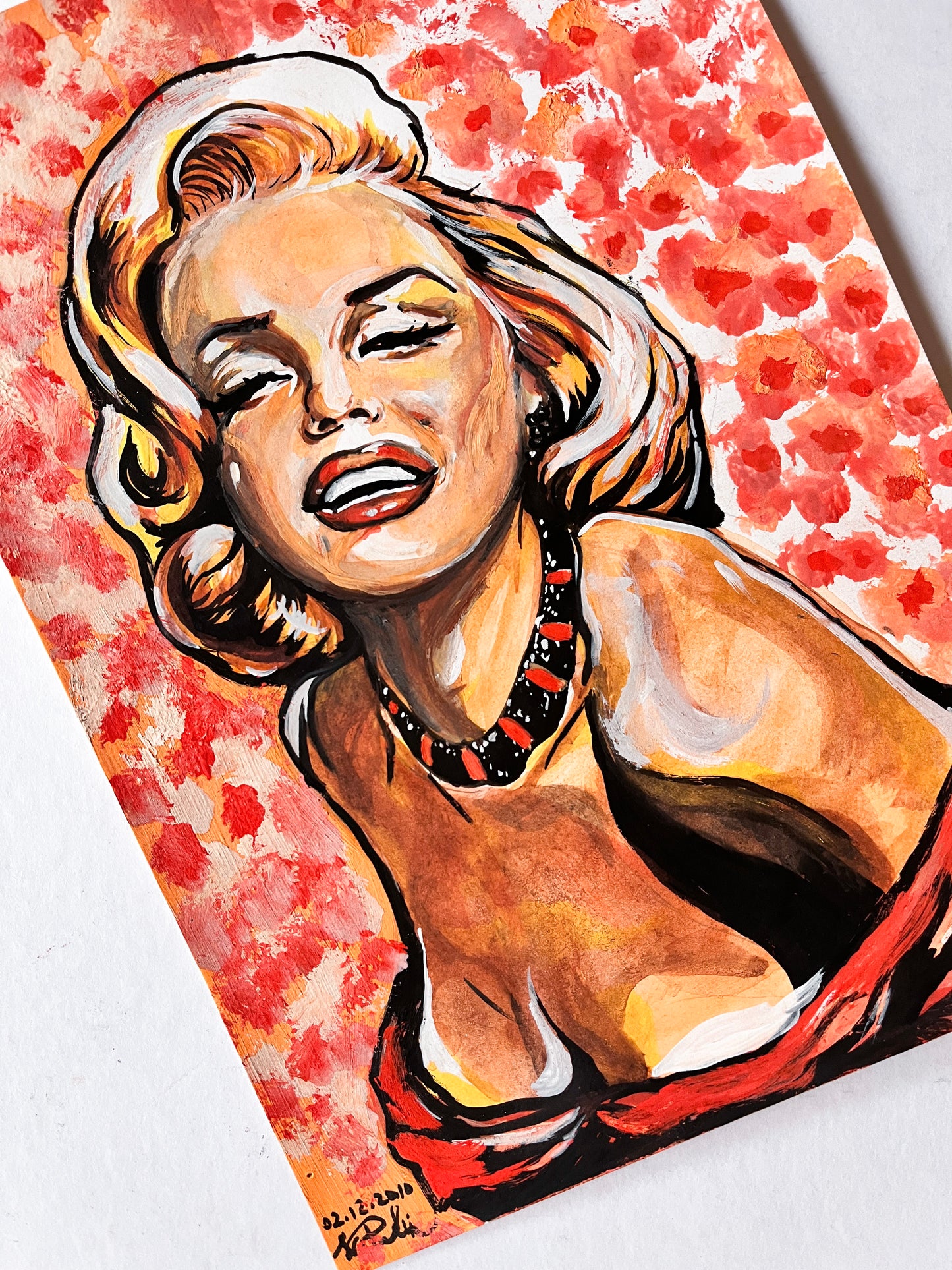 Marilyn Monroe, Frank Powolny, ORIGINAL Gouache painting, Artwork by Svetlana Pelin