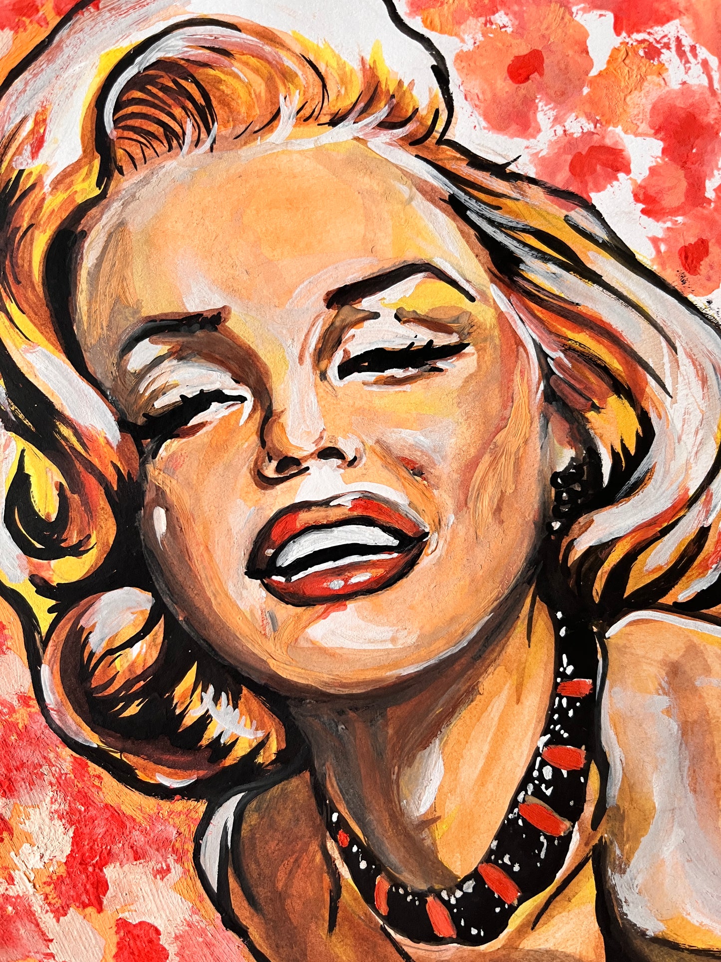 Marilyn Monroe, Frank Powolny, ORIGINAL Gouache painting, Artwork by Svetlana Pelin