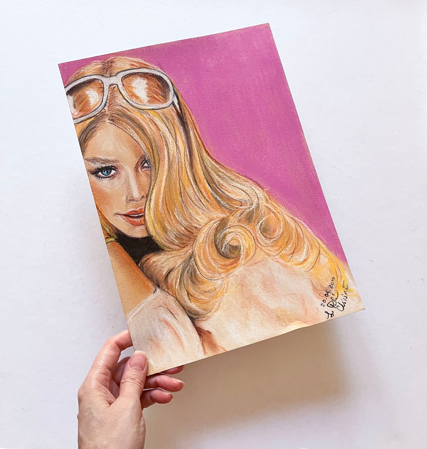 Doutzen Kroes, ORIGINAL Pastel drawing , Artwork by Svetlana Pelin