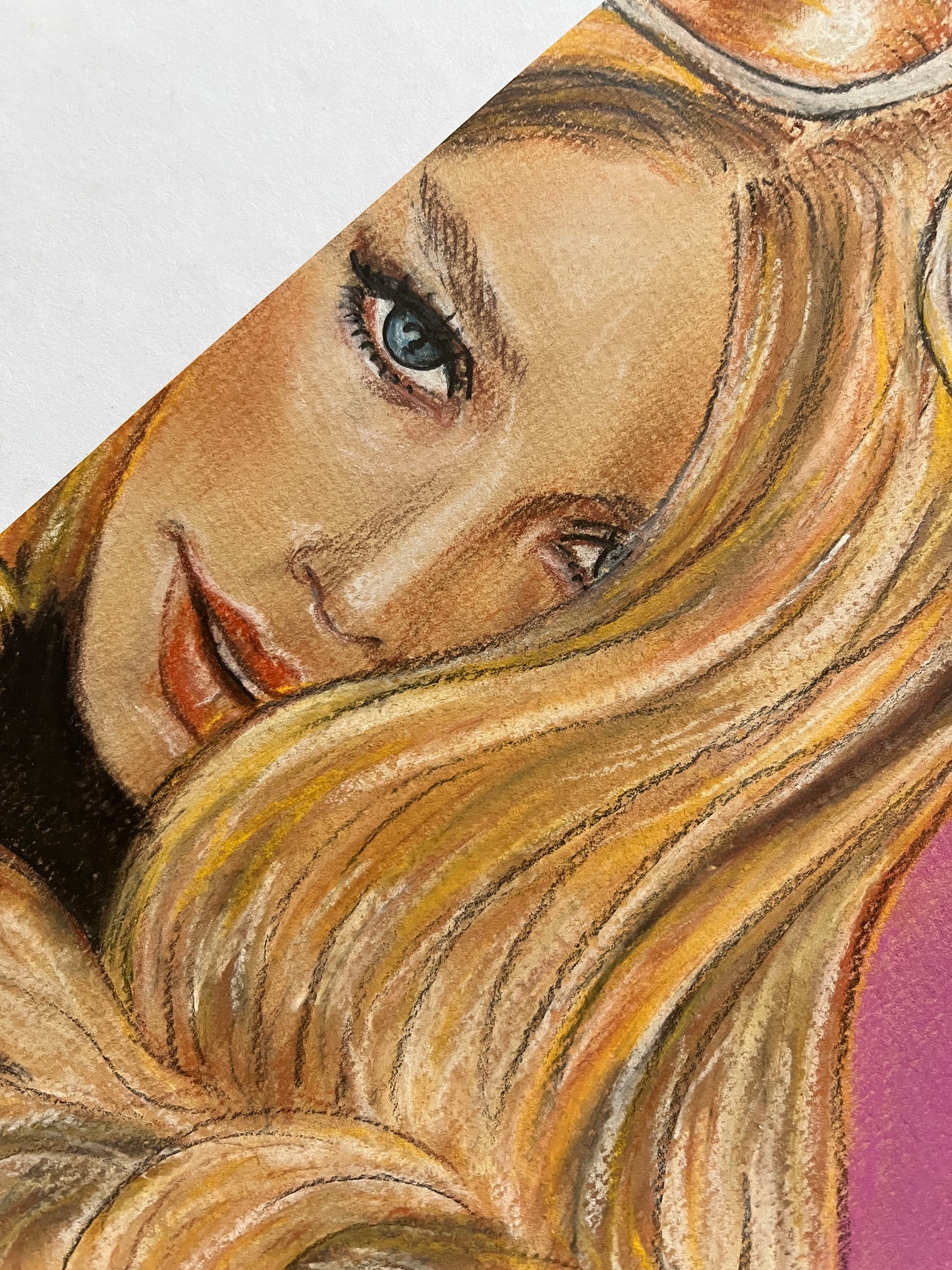 Doutzen Kroes, ORIGINAL Pastel drawing , Artwork by Svetlana Pelin