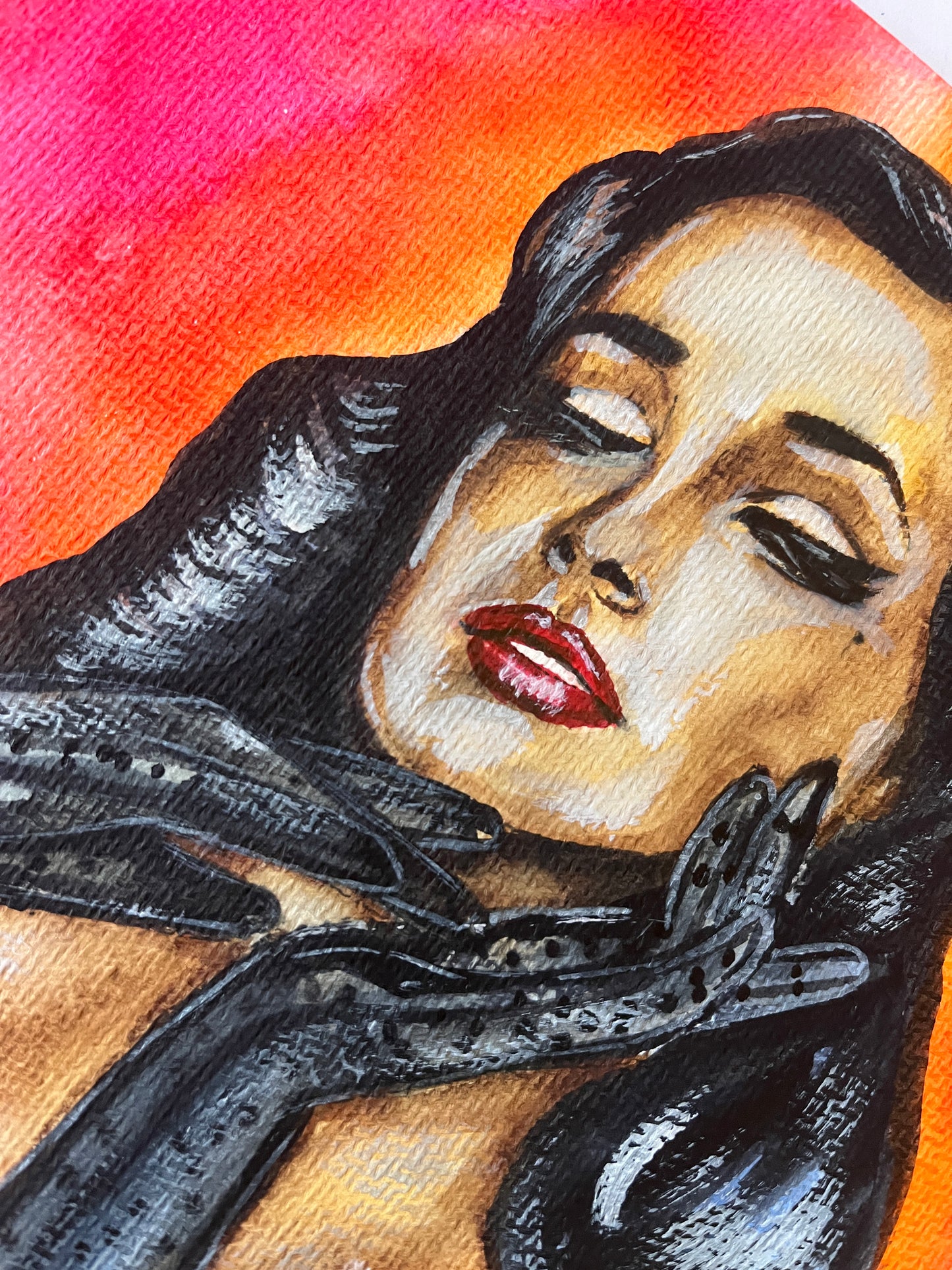 Dita Von Teese, ORIGINAL Watercolor Painting, Artwork by Svetlana Pelin