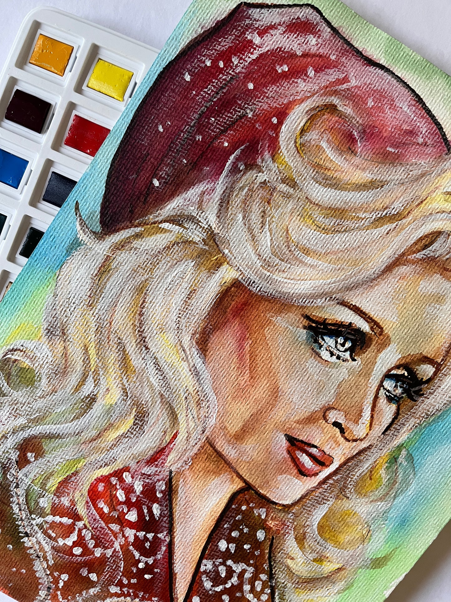 Dolly Parton, ORIGINAL Watercolour Painting, Artwork by Svetlana Pelin