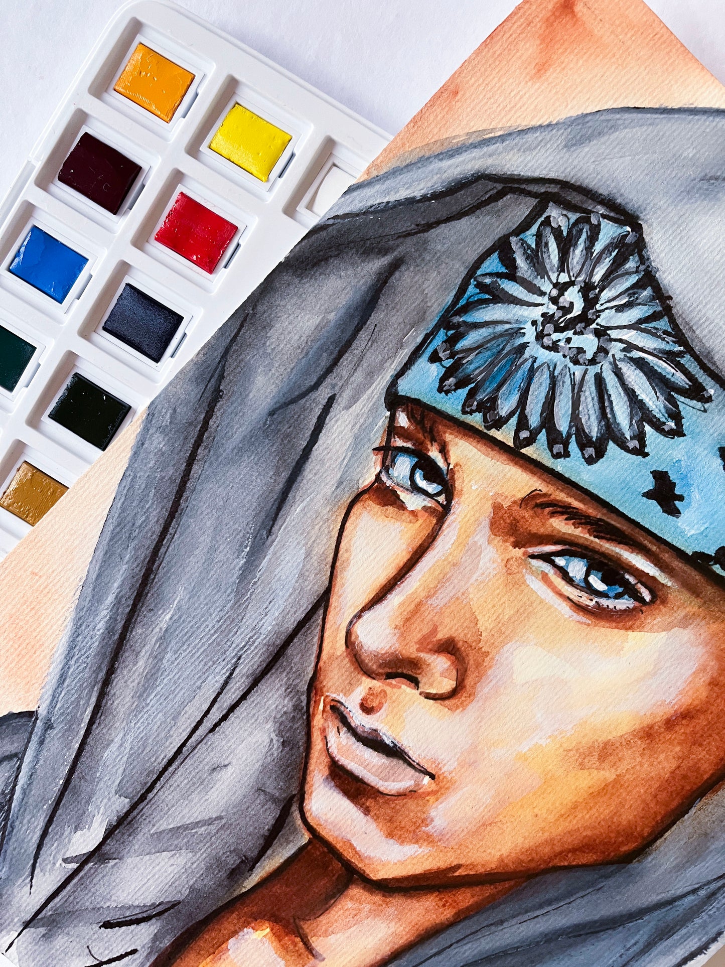 Eminem, ORIGINAL Watercolour Painting, Artwork by Svetlana Pelin