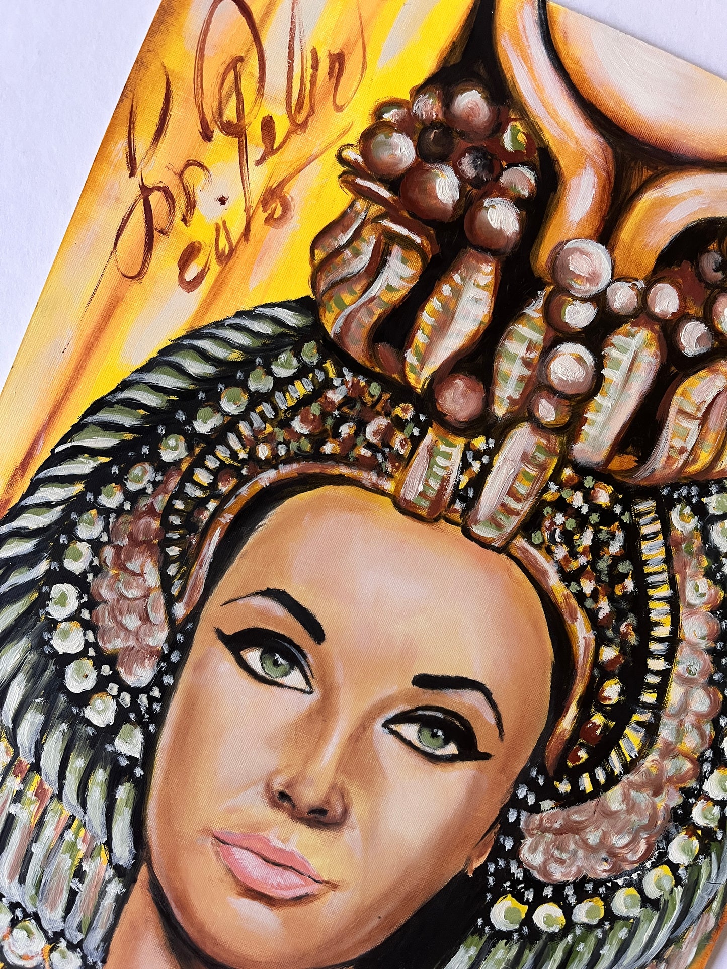 Elizabeth Taylor, Cleopatra, ORIGINAL Oil Painting, Artwork by Svetlana Pelin