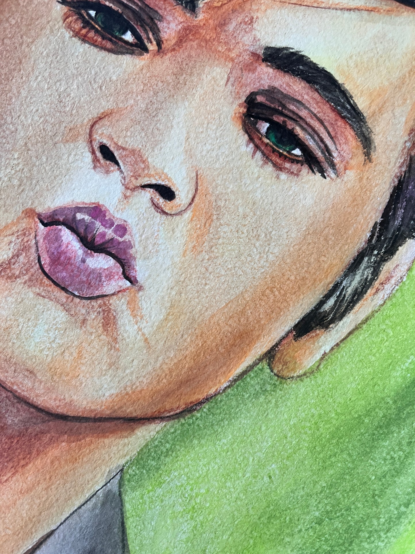 Elvis Presley, Kiss, ORIGINAL Watercolor pencils drawing, Artwork by Svetlana Pelin