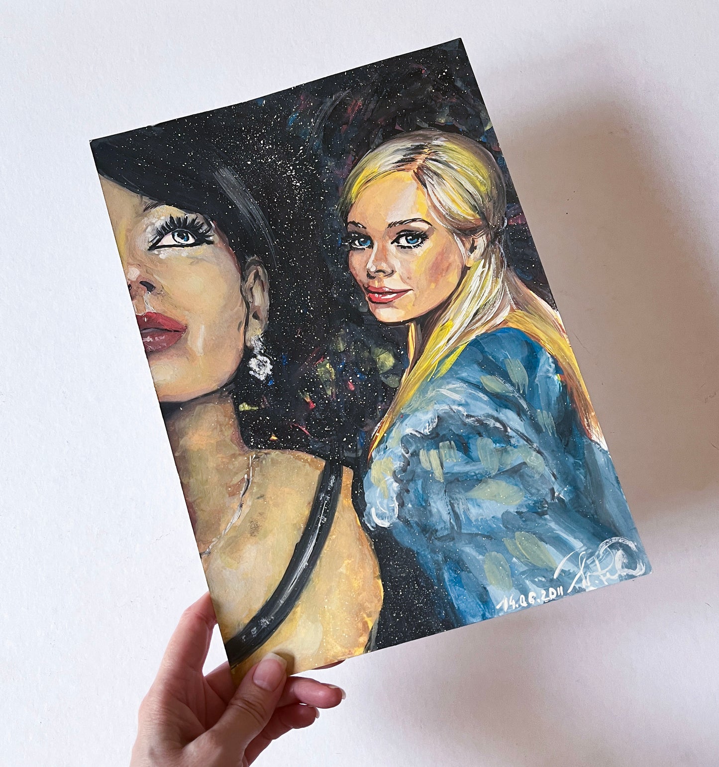 Elena Korikova, ORIGINAL Gouache painting, Artwork by Svetlana Pelin