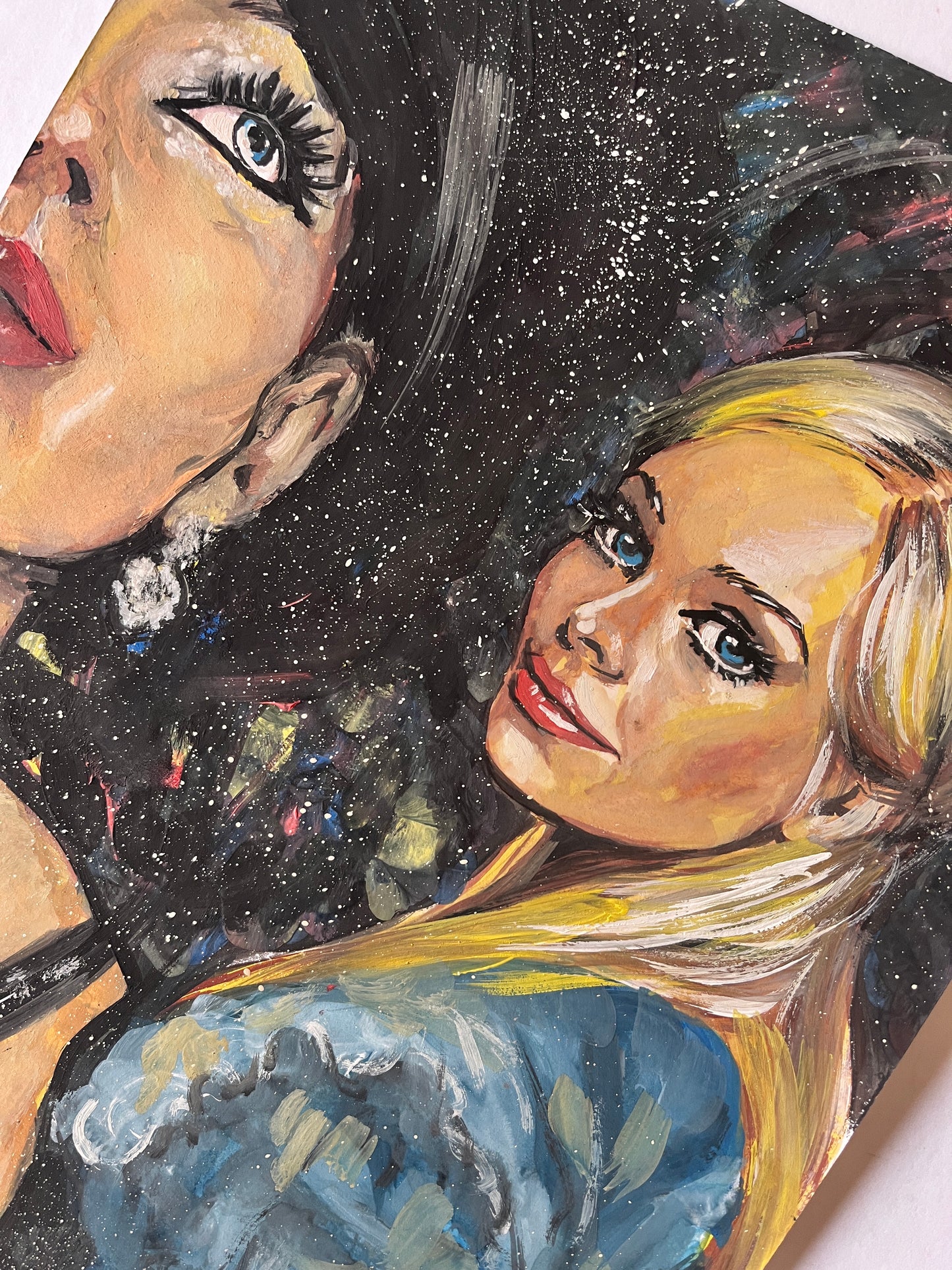 Elena Korikova, ORIGINAL Gouache painting, Artwork by Svetlana Pelin