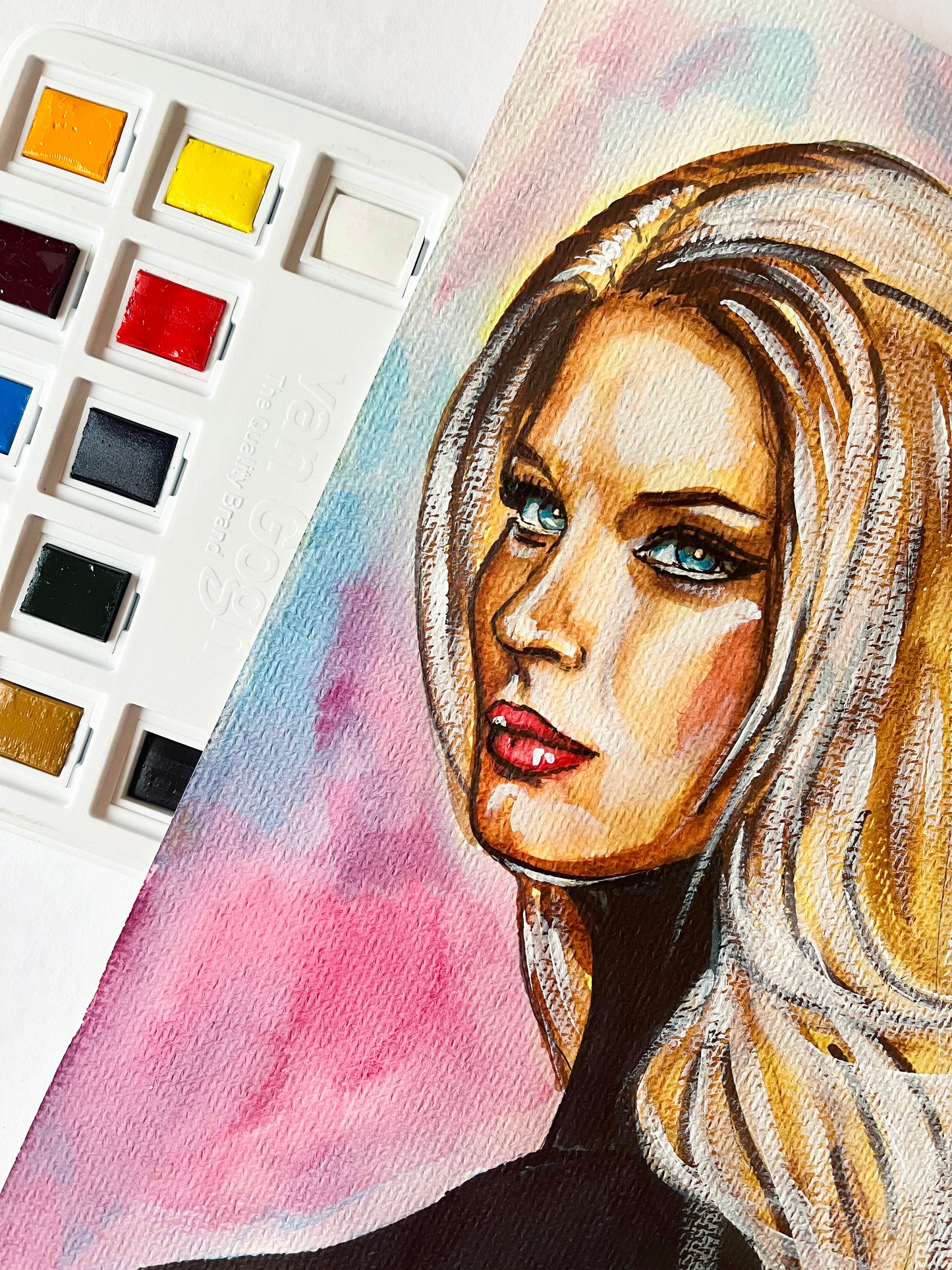 Gisele Bündchen, ORIGINAL Watercolor Painting, Artwork by Svetlana Pelin