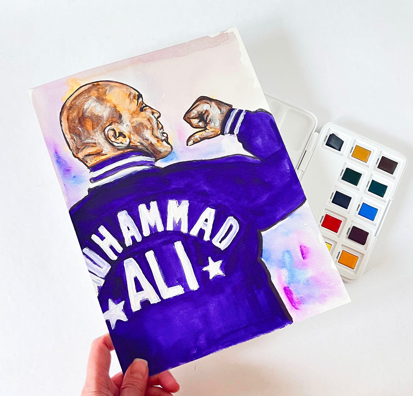 Mike Tyson, ORIGINAL Watercolor Painting, Artwork by Svetlana Pelin