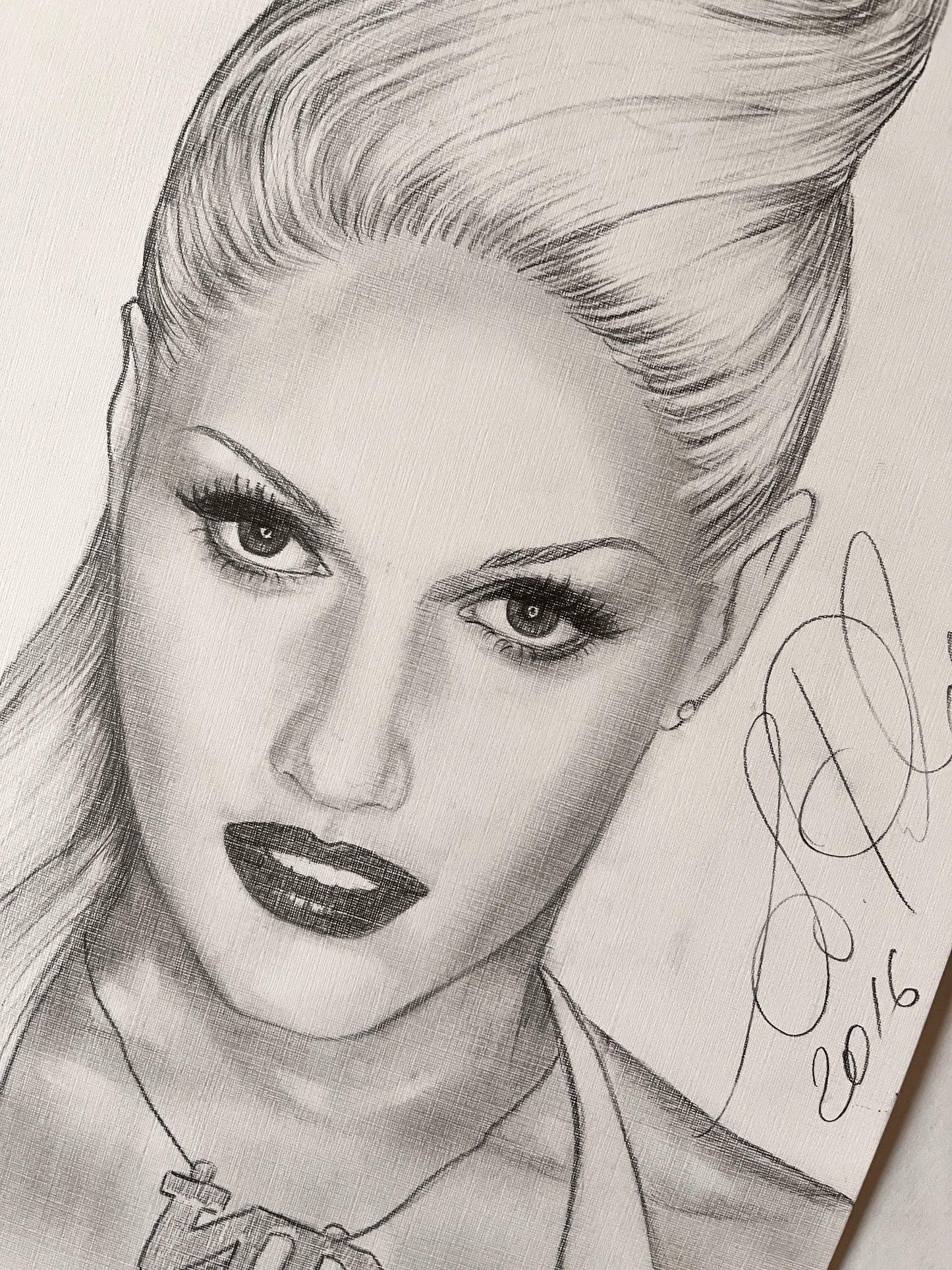 Gwen Stefani, ORIGINAL Pencil Drawing, Artwork by Svetlana Pelin