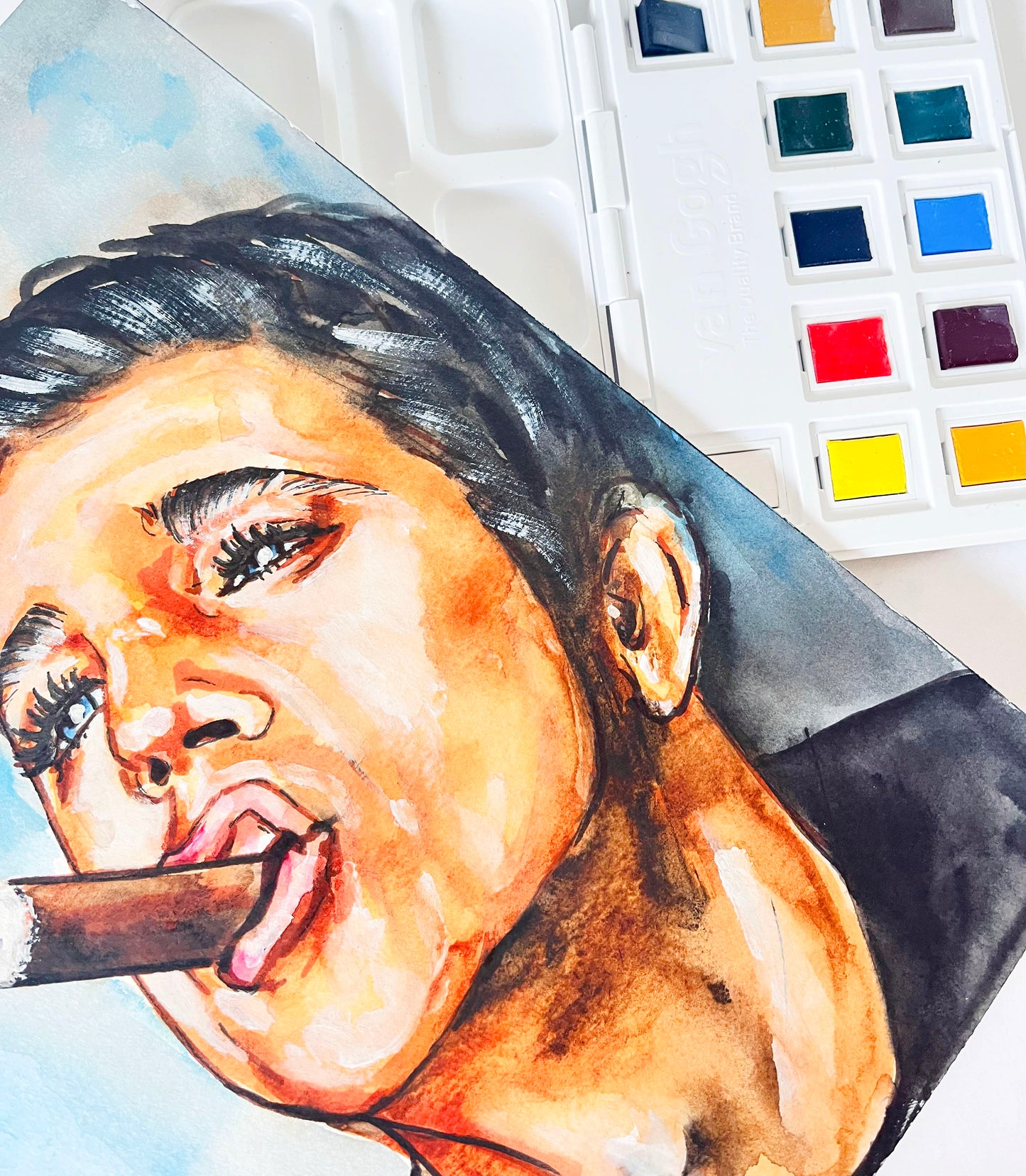 Mel Gibson, ORIGINAL Watercolor Painting, Artwork by Svetlana Pelin