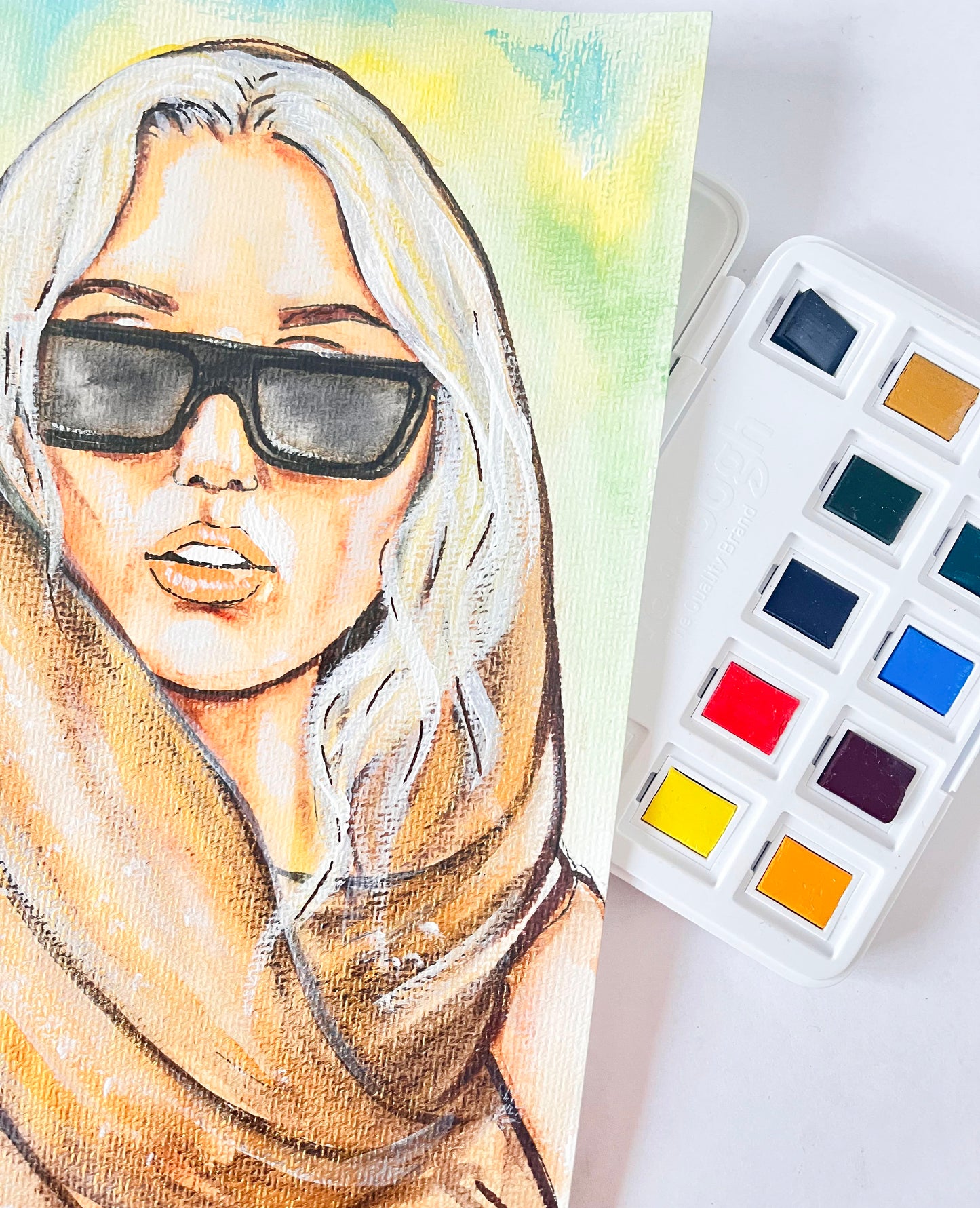 Miley Cyrus, ORIGINAL Watercolor Painting, Artwork by Svetlana Pelin