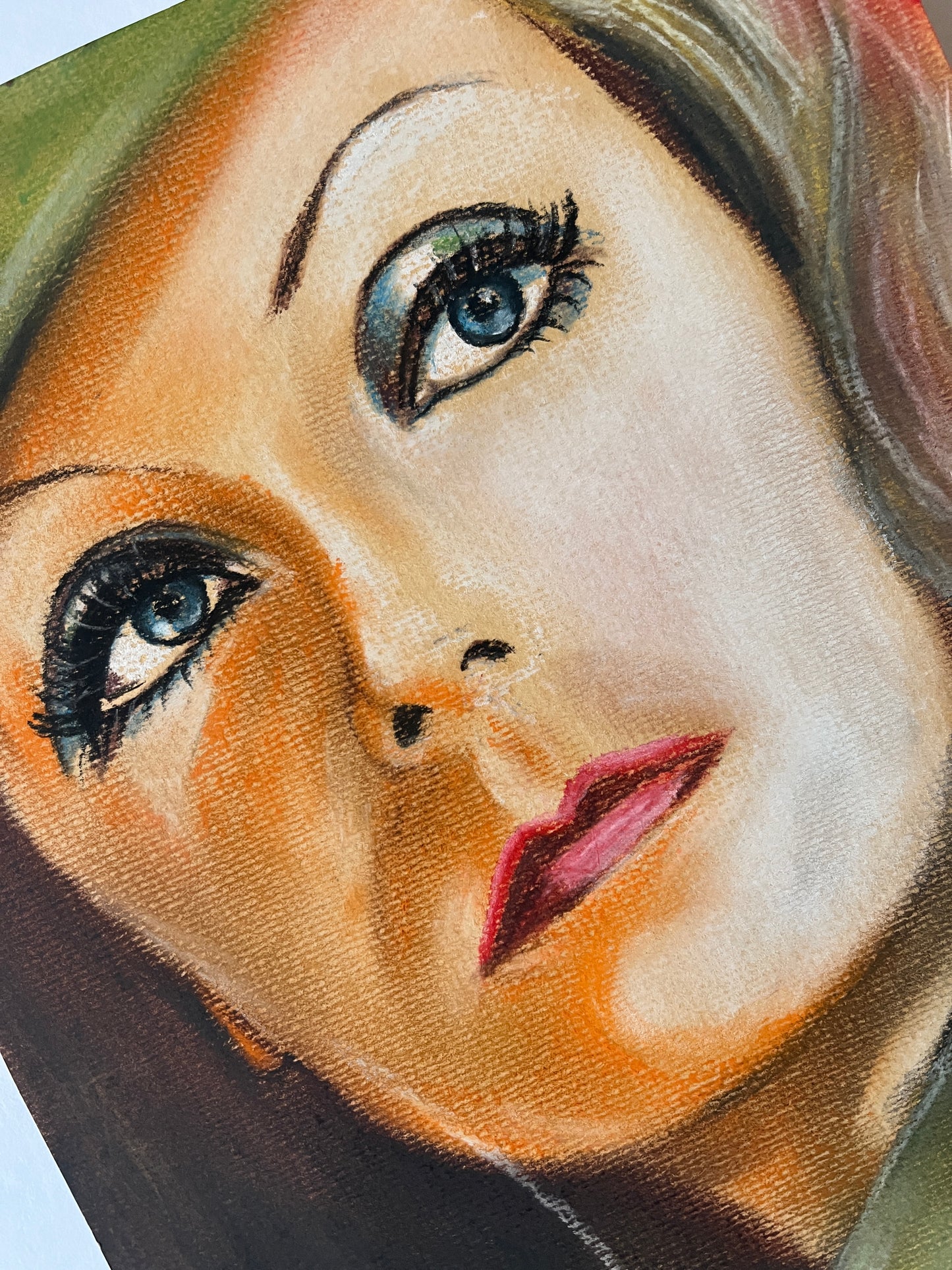 Greta Garbo, Queen Christina, ORIGINAL Pastel drawing, Artwork by Svetlana Pelin