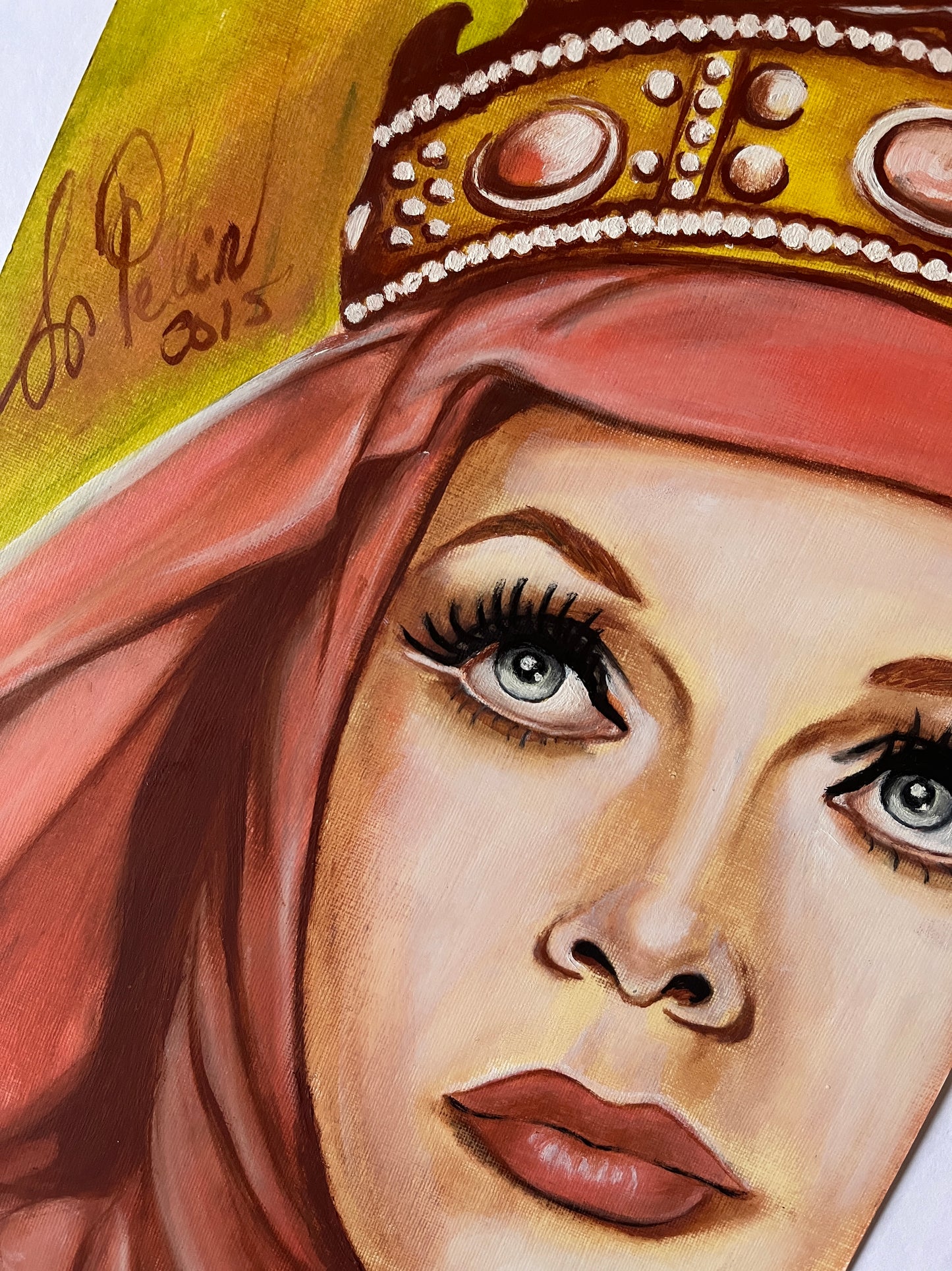 Hedy Lamarr, ORIGINAL Oil Painting, Artwork by Svetlana Pelin