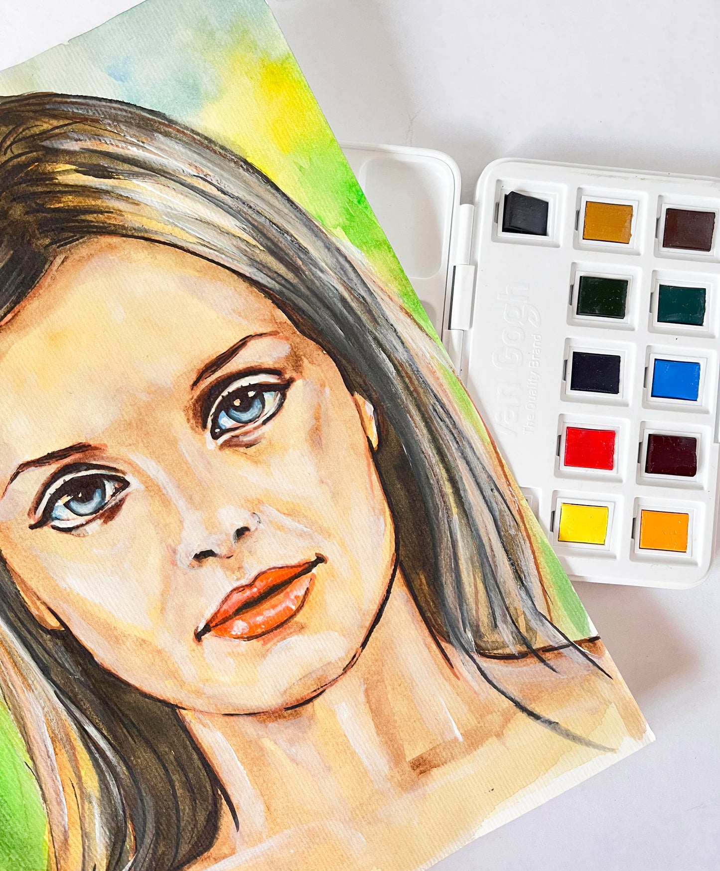 Mena Suvari, ORIGINAL Watercolor Painting, Artwork by Svetlana Pelin