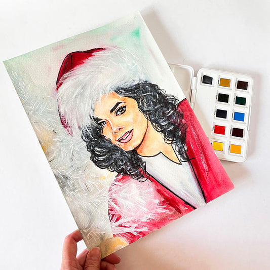 Michael Jackson, MJ, ORIGINAL Watercolor Painting, Artwork by Svetlana Pelin
