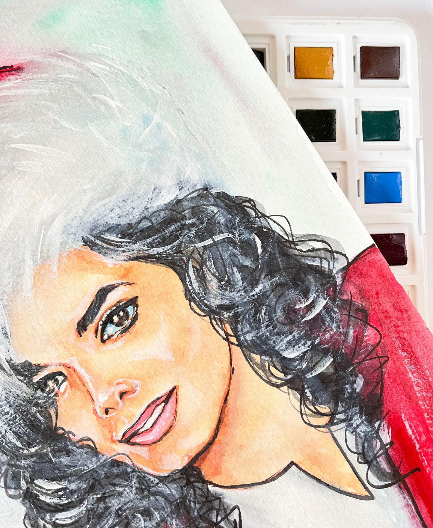 Michael Jackson, MJ, ORIGINAL Watercolor Painting, Artwork by Svetlana Pelin