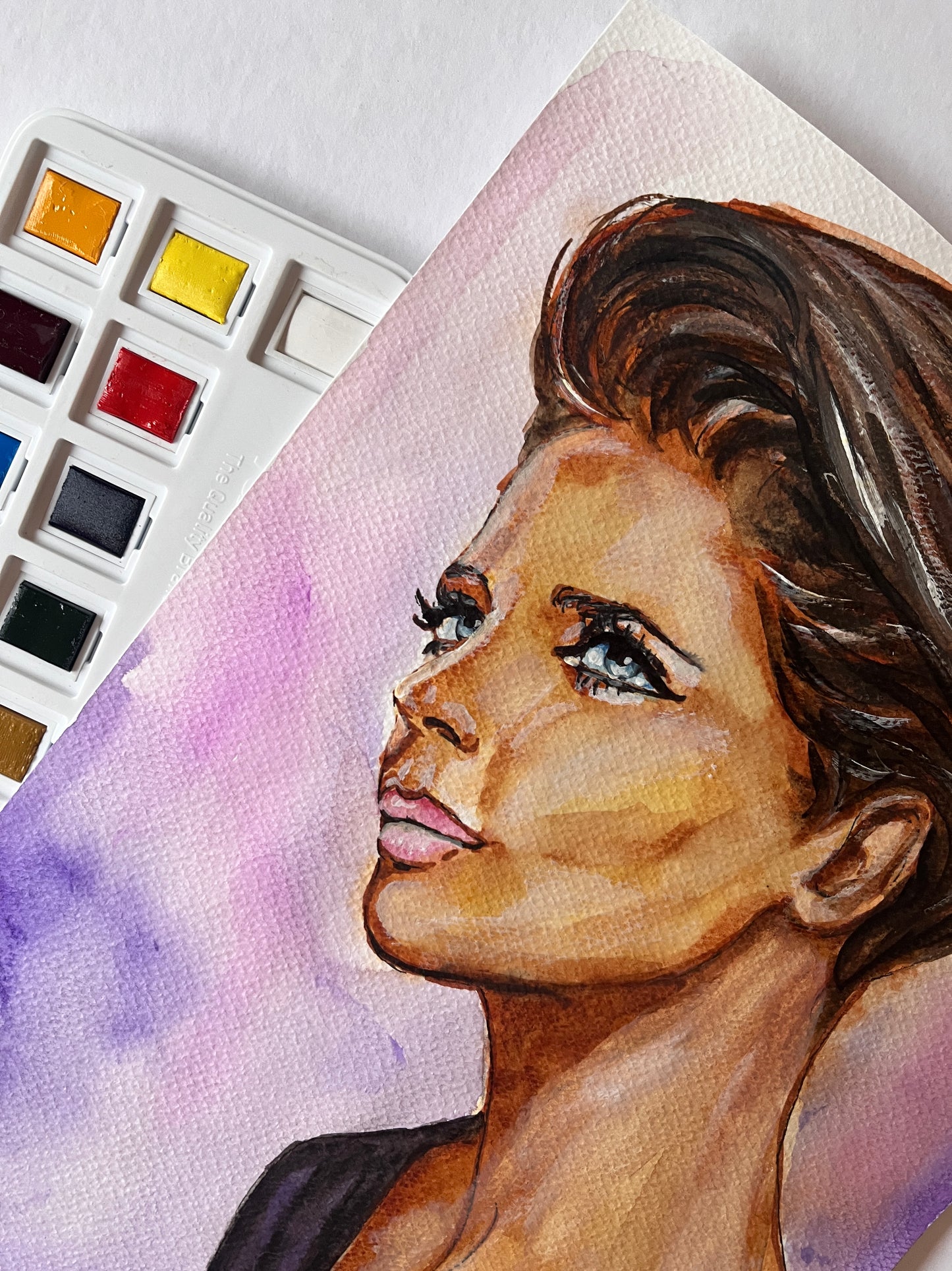 Isabella Rossellini, ORIGINAL Watercolor Painting, Artwork by Svetlana Pelin