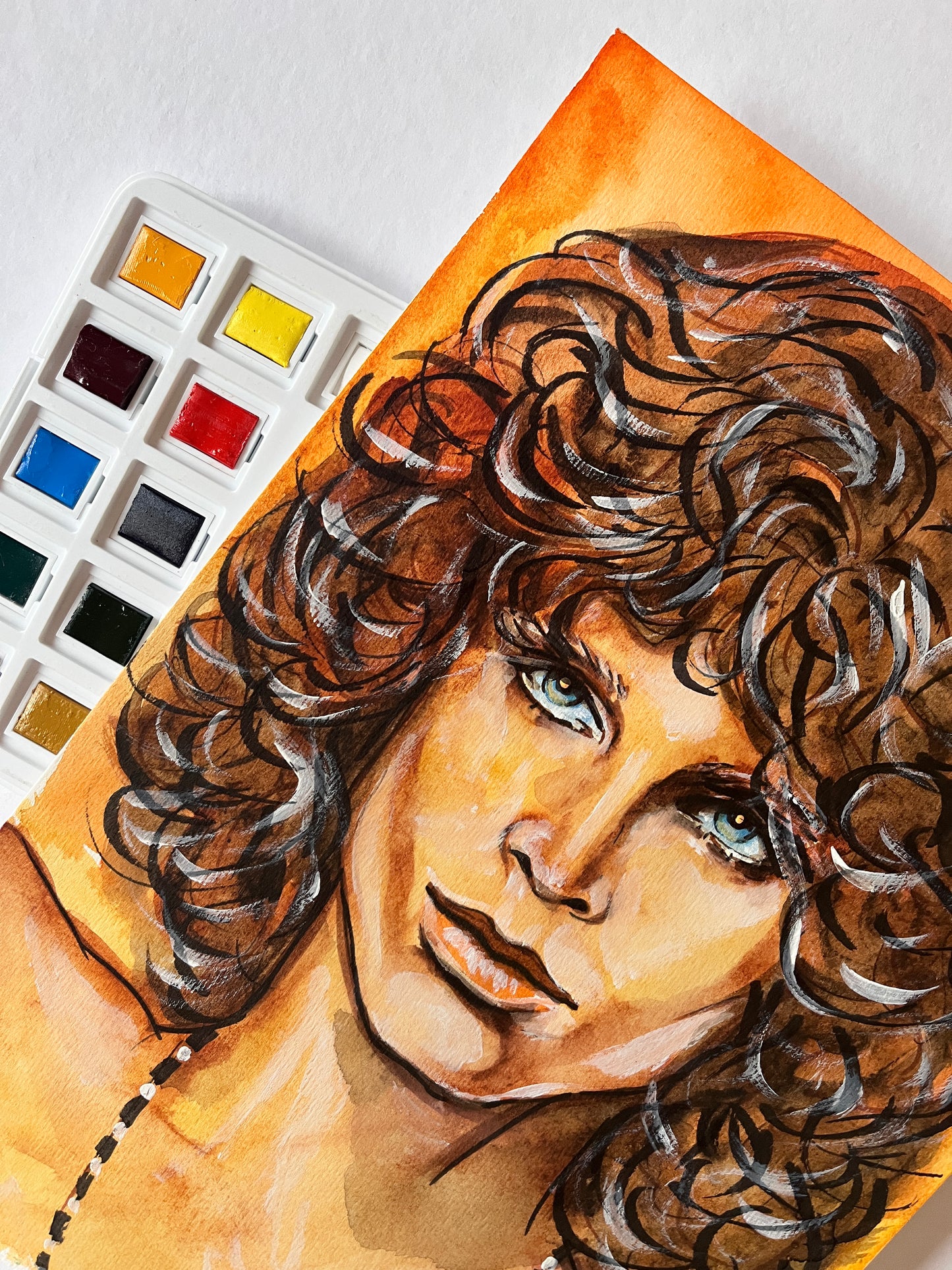 Jim Morrison, JM, ORIGINAL Watercolor Painting, Artwork by Svetlana Pelin