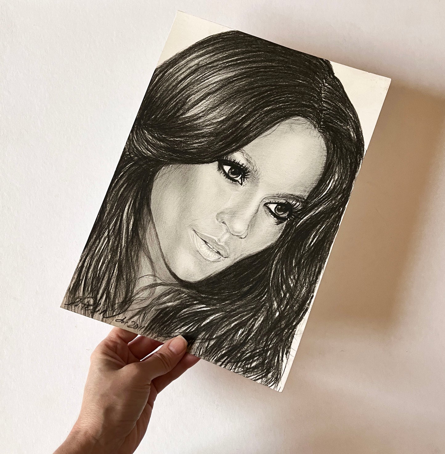 Jennifer Lopez, Black and White, ORIGINAL Sepia drawing, Artwork by Svetlana Pelin