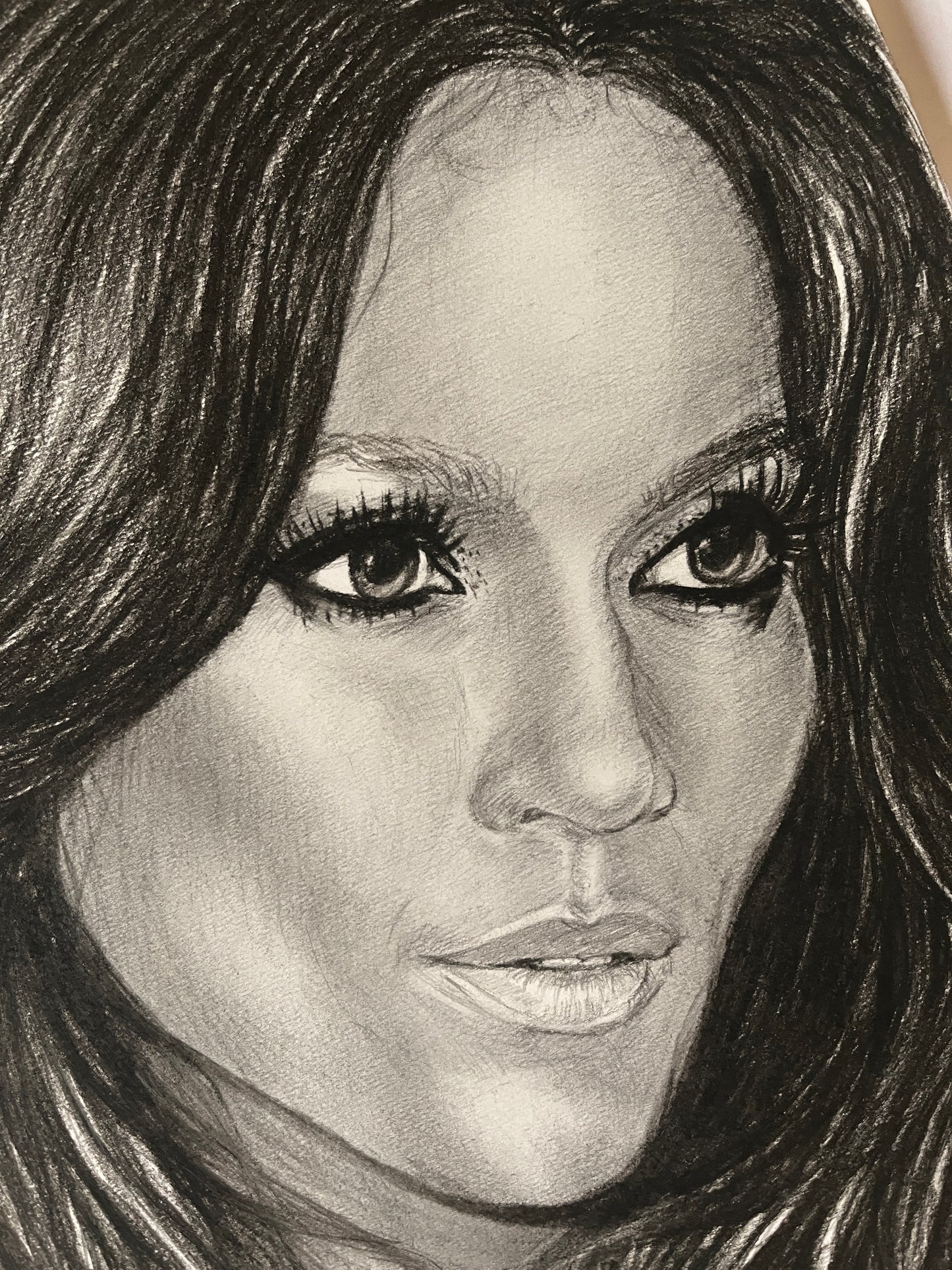 Jennifer Lopez, Black and White, ORIGINAL Sepia drawing, Artwork by Svetlana Pelin
