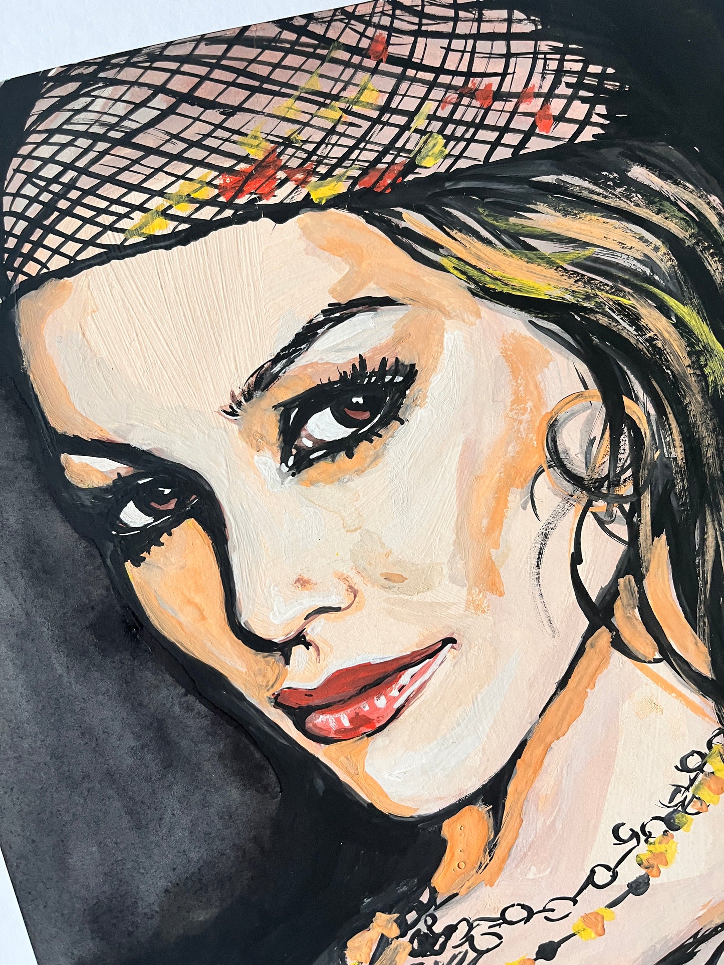 Jennifer Lopez, ORIGINAL Gouache painting, Artwork by Svetlana Pelin