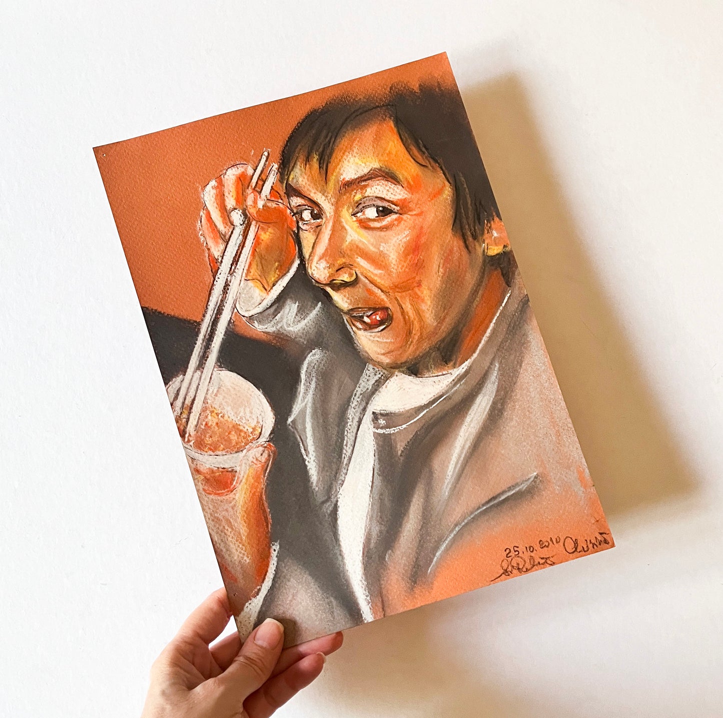 Jackie Chan, ORIGINAL Pastel drawing, Artwork by Svetlana Pelin