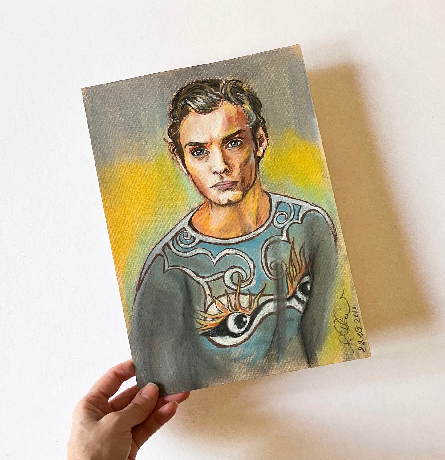 Jude Law, ORIGINAL Pastel drawing, Artwork by Svetlana Pelin