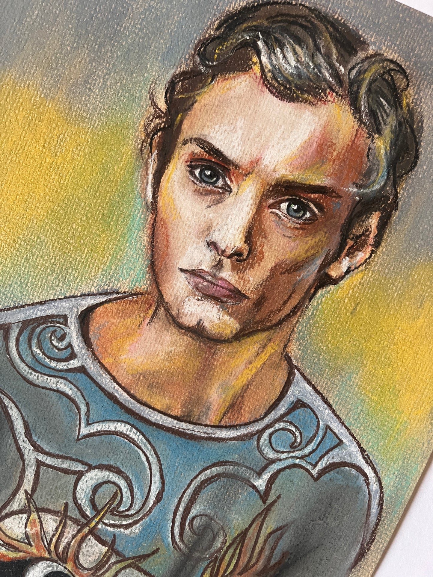 Jude Law, ORIGINAL Pastel drawing, Artwork by Svetlana Pelin