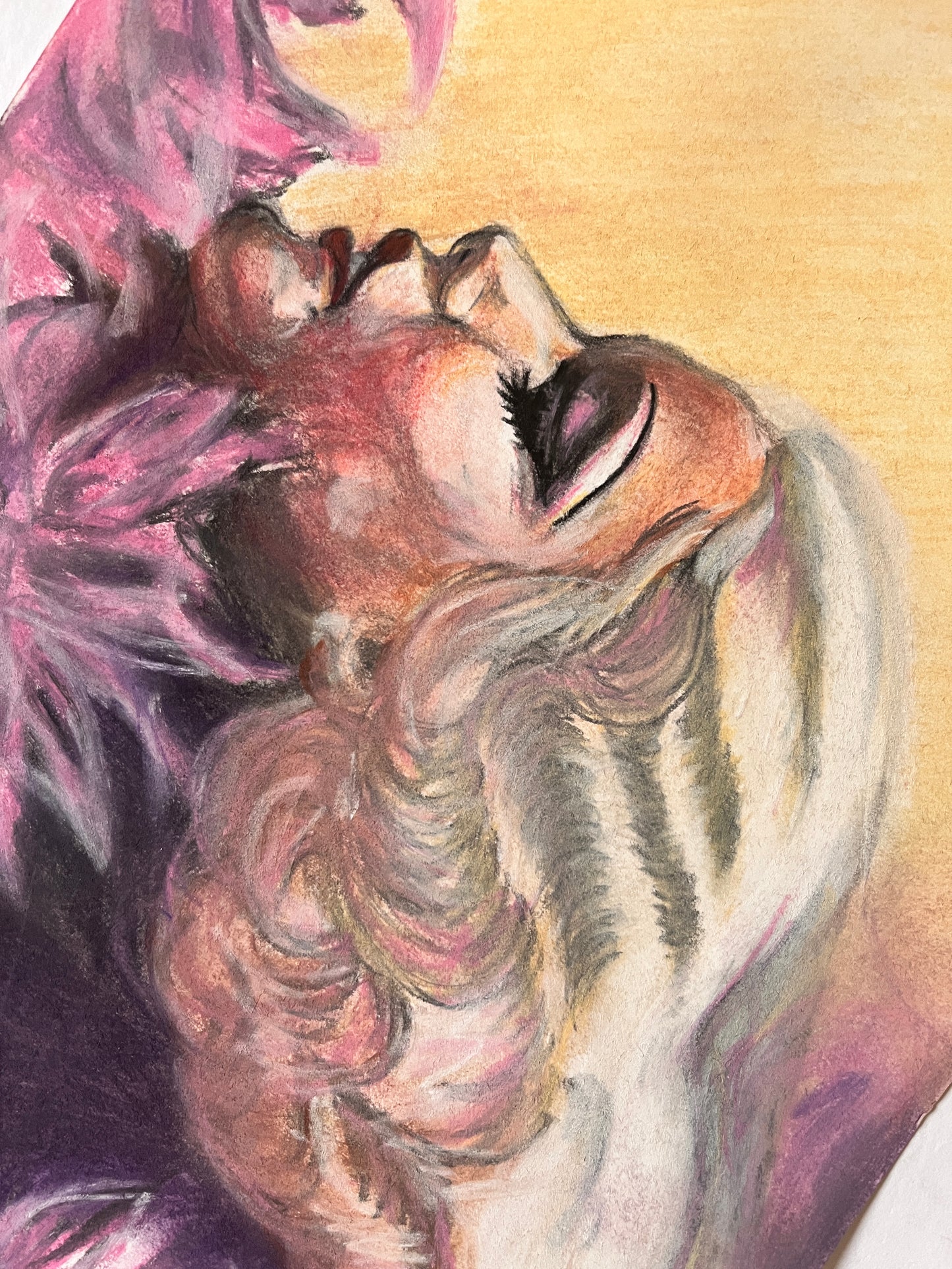Jean Harlow, ORIGINAL Pastel drawing, Artwork by Svetlana Pelin