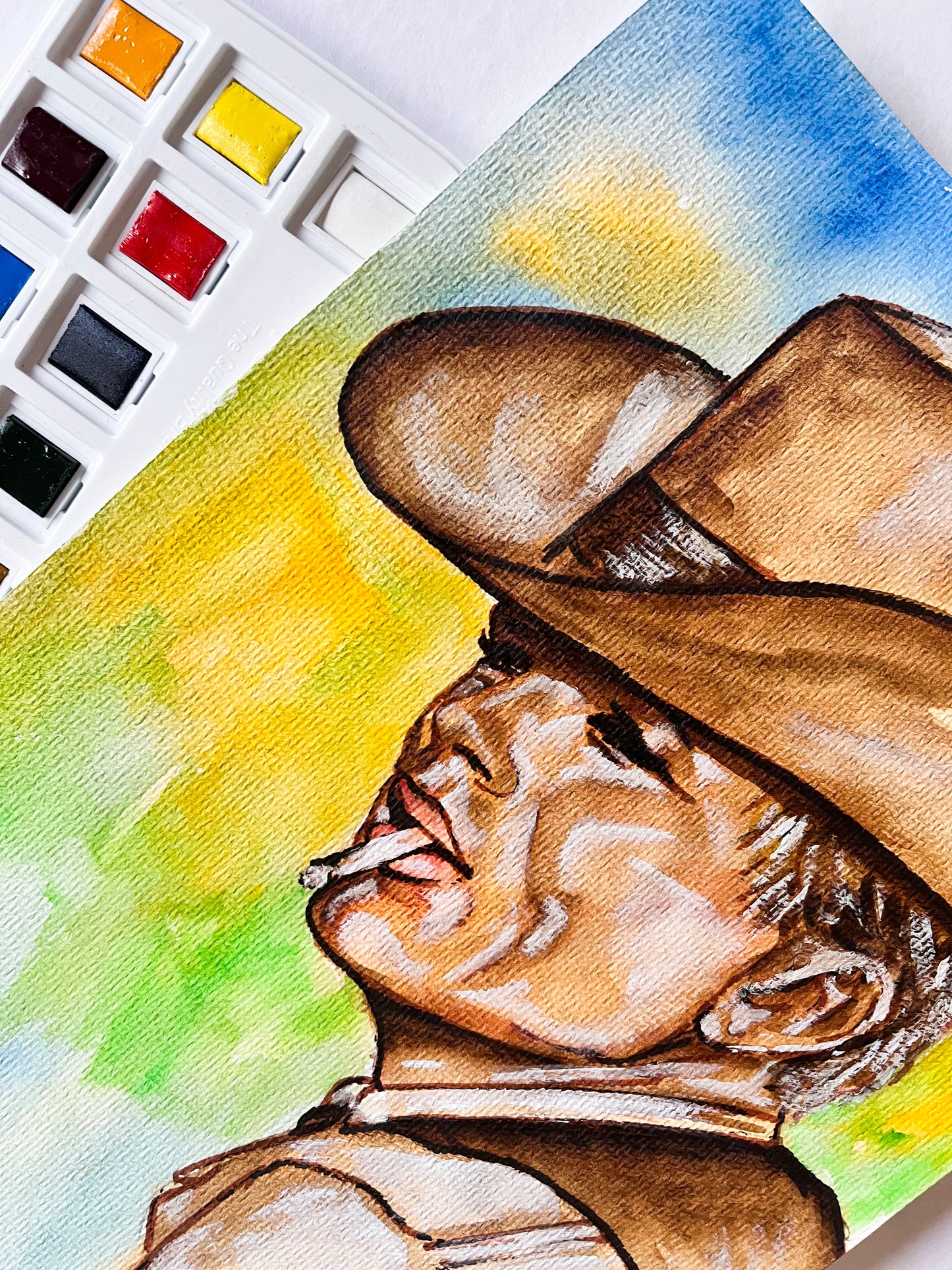 James Dean, Giant, JD, ORIGINAL Watercolor Painting, Artwork by Svetlana Pelin
