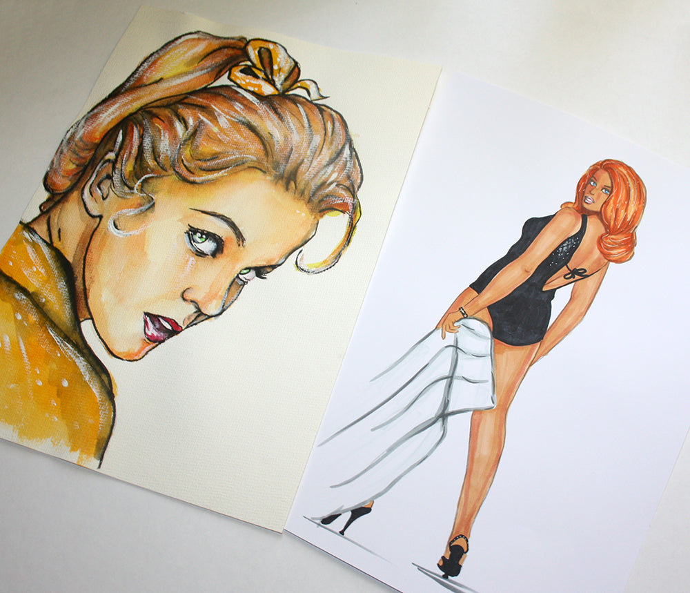Ann-Margret, ORIGINAL Watercolor Painting, Artwork by Svetlana Pelin