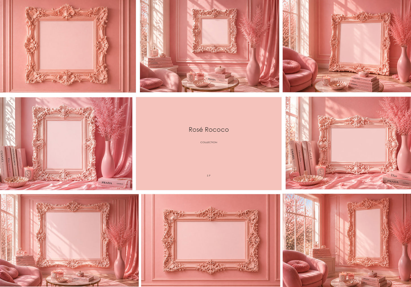 Rosé Rococo Collection · Set of 9