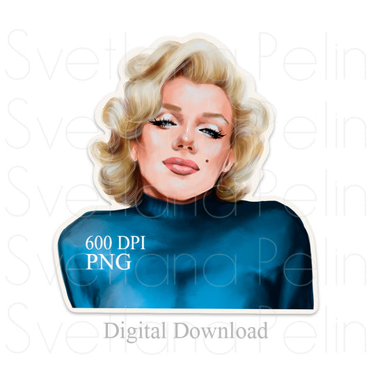 Marilyn Monroe, Alfred Eisenstaedt, Digital Sticker, PNG, INSTANT Download