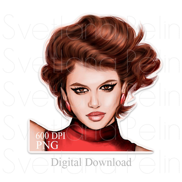Kaia Gerber, Digital Sticker, PNG, INSTANT Download