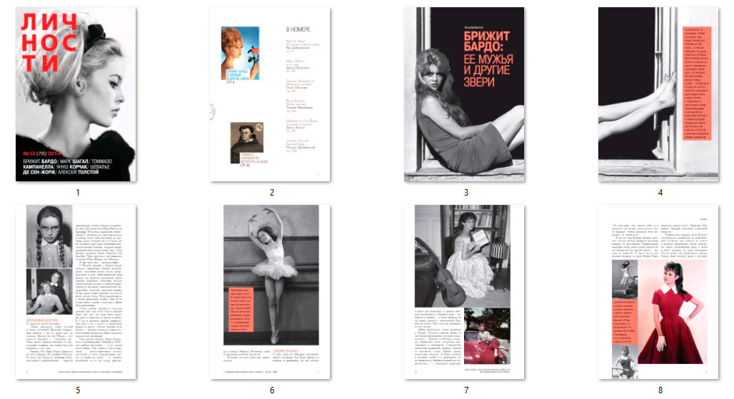 Brigitte Bardot, Russian magazine, Cover, DIGITAL LISTING, Instant Download