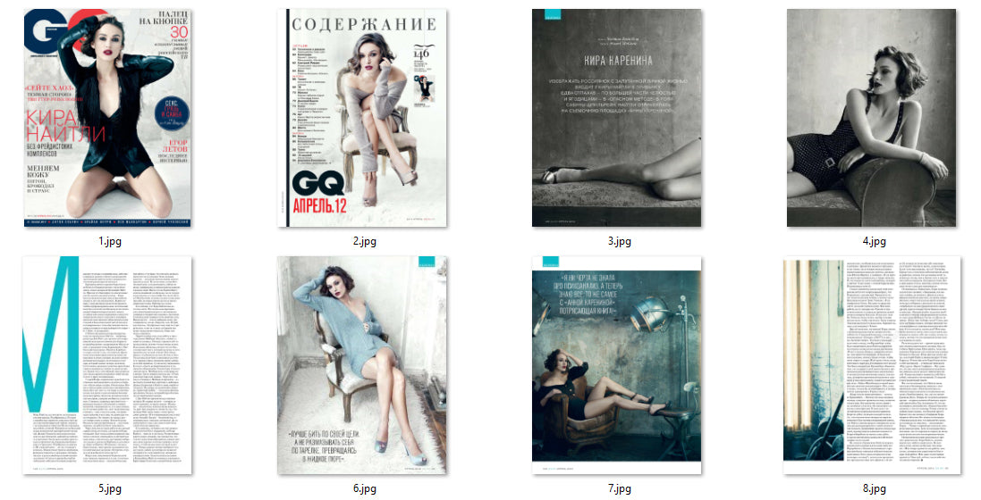 Keira Knightley, Russian magazine, Cover, DIGITAL LISTING, Instant Download