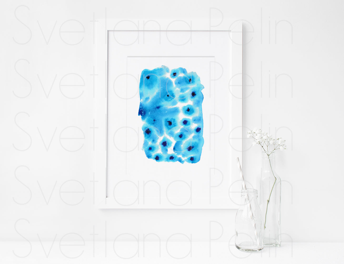 Modern Watercolor Painting, Abstract Art, Wall Home Decor, INSTANT DOWNLOAD