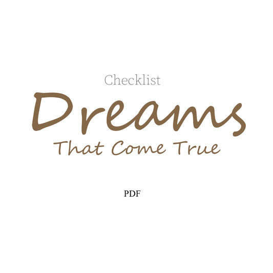 Dreams That Come True. PDF checklist