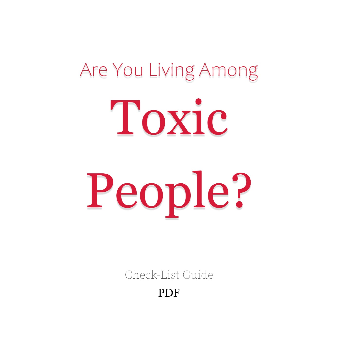 Stop Toxicity. PDF checklist